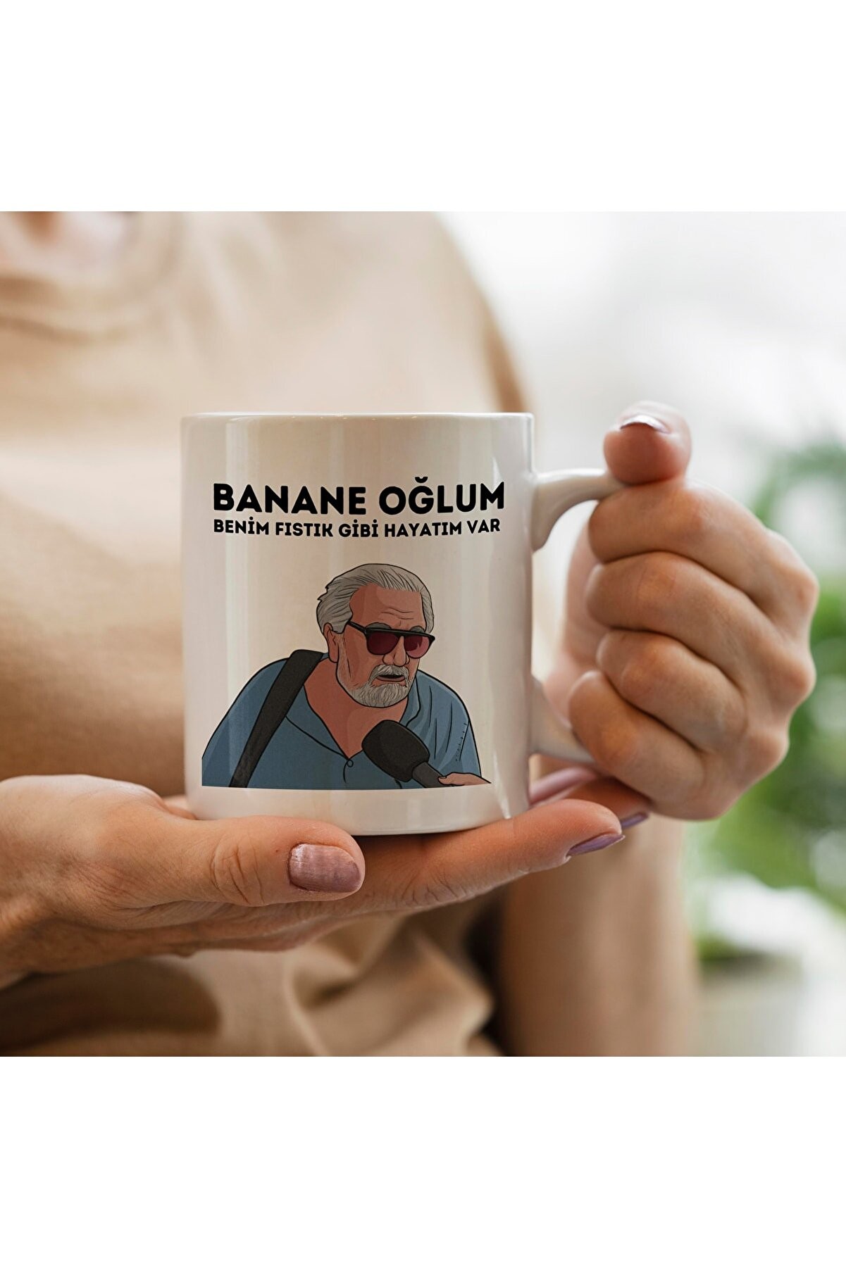 Banane Oğlum Benim Fıstık Gibi Hayatım Var Kupa Bardak