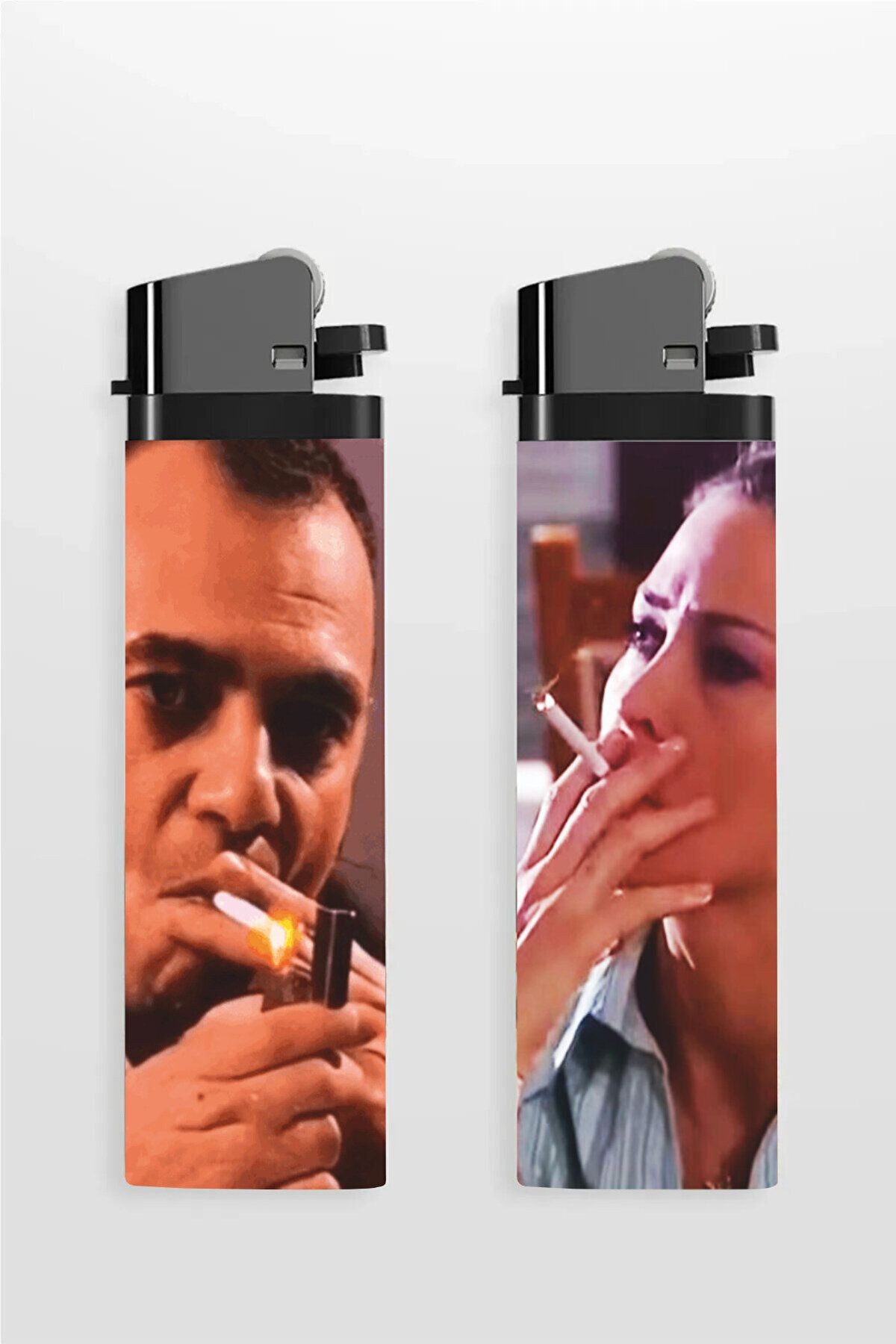2'li Çakmak Nesrin & Çakır KV Love Baskılı Full Kaplamalı Klasik Çakmak
