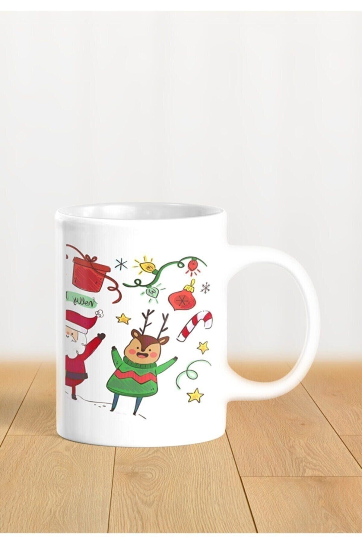 Hediyelik Yeniyıl / Yılbaşı / Noel Baba Baskılı Kupa Bardak
