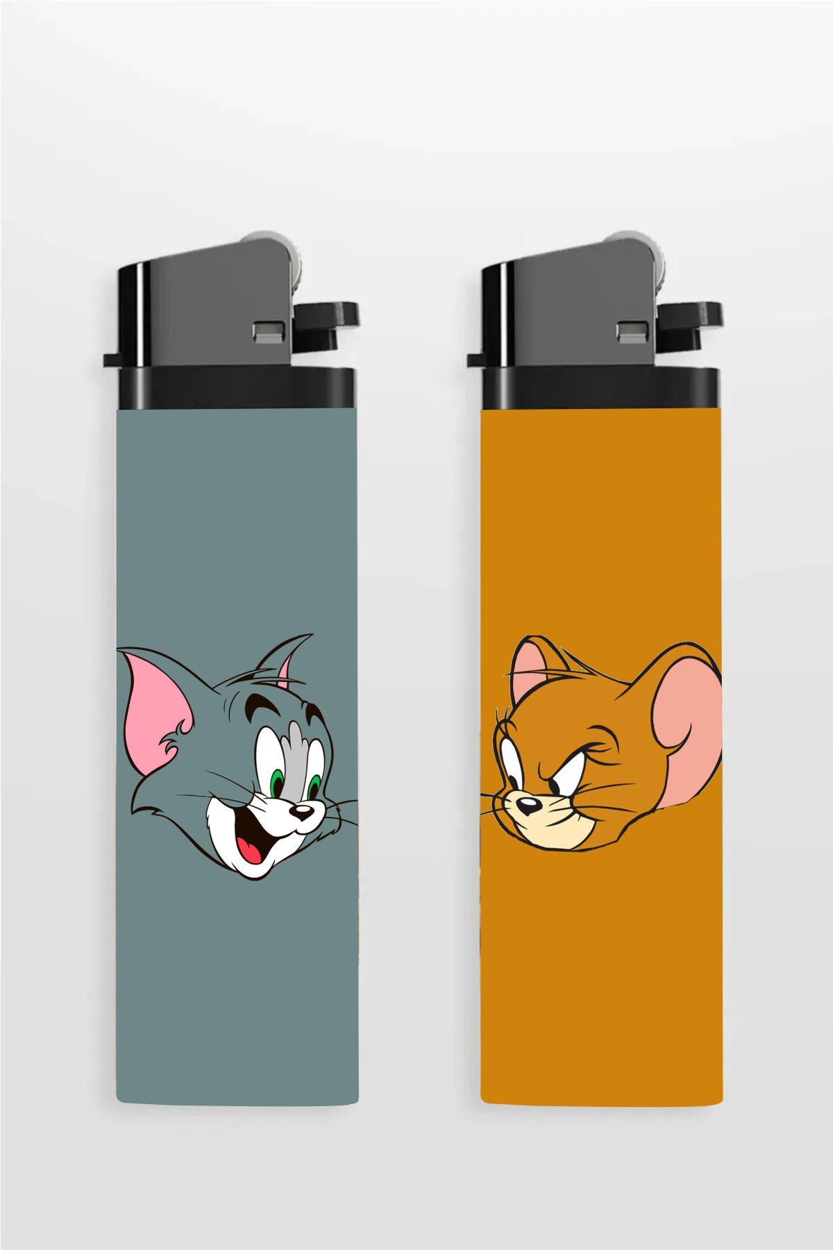 2' li Çakmak Tom ve Jerry Baskılı Full Kaplamalı Gazlı Çakmak