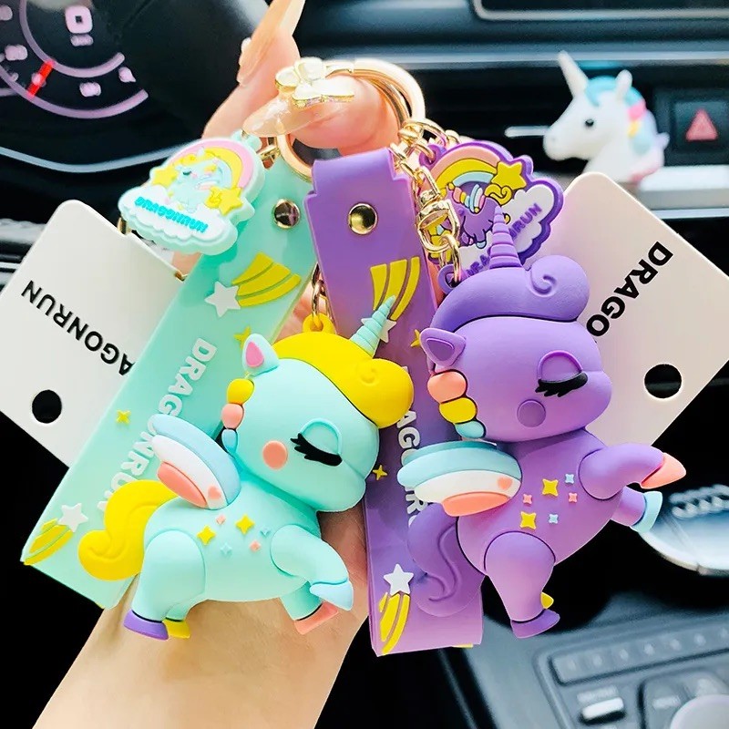 Unicorn Slikon Anahtarlık ve Çanta Aksesuarı