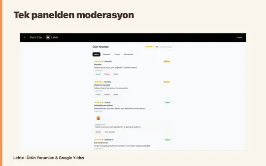Lehte · Ürün Yorumları & Google Yıldızı ekran görüntüsü 4