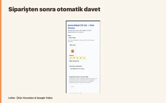 Lehte · Ürün Yorumları & Google Yıldızı ekran görüntüsü 3