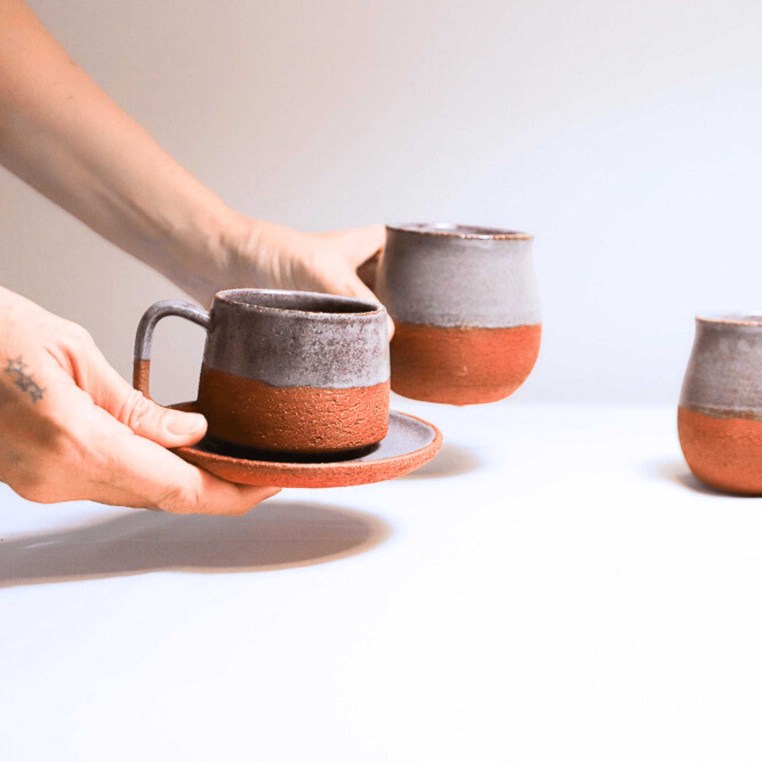 " Scarlet Sea " Stoneware Seramik Bardak 