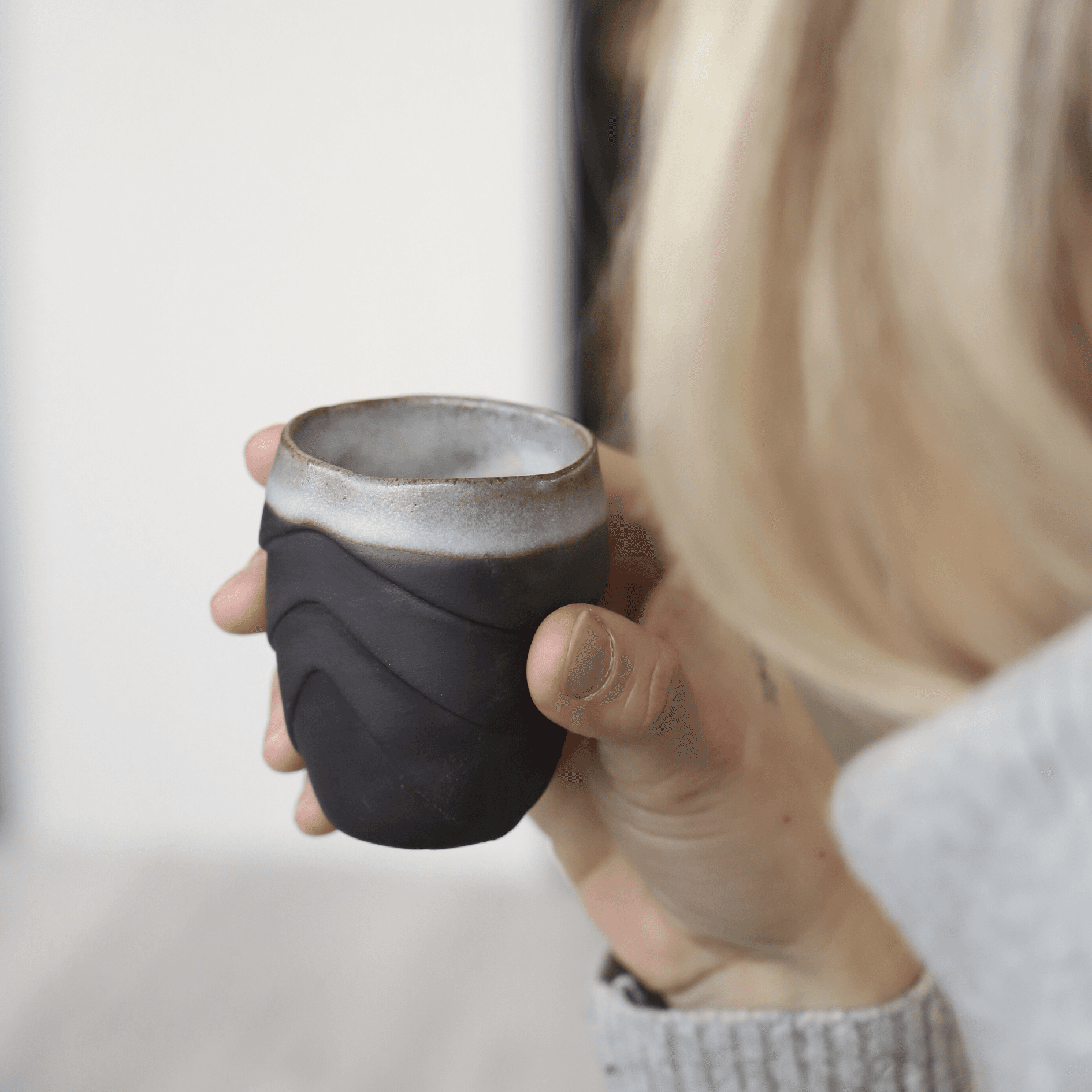 " Noir W " Stoneware Bardak ( Espresso )