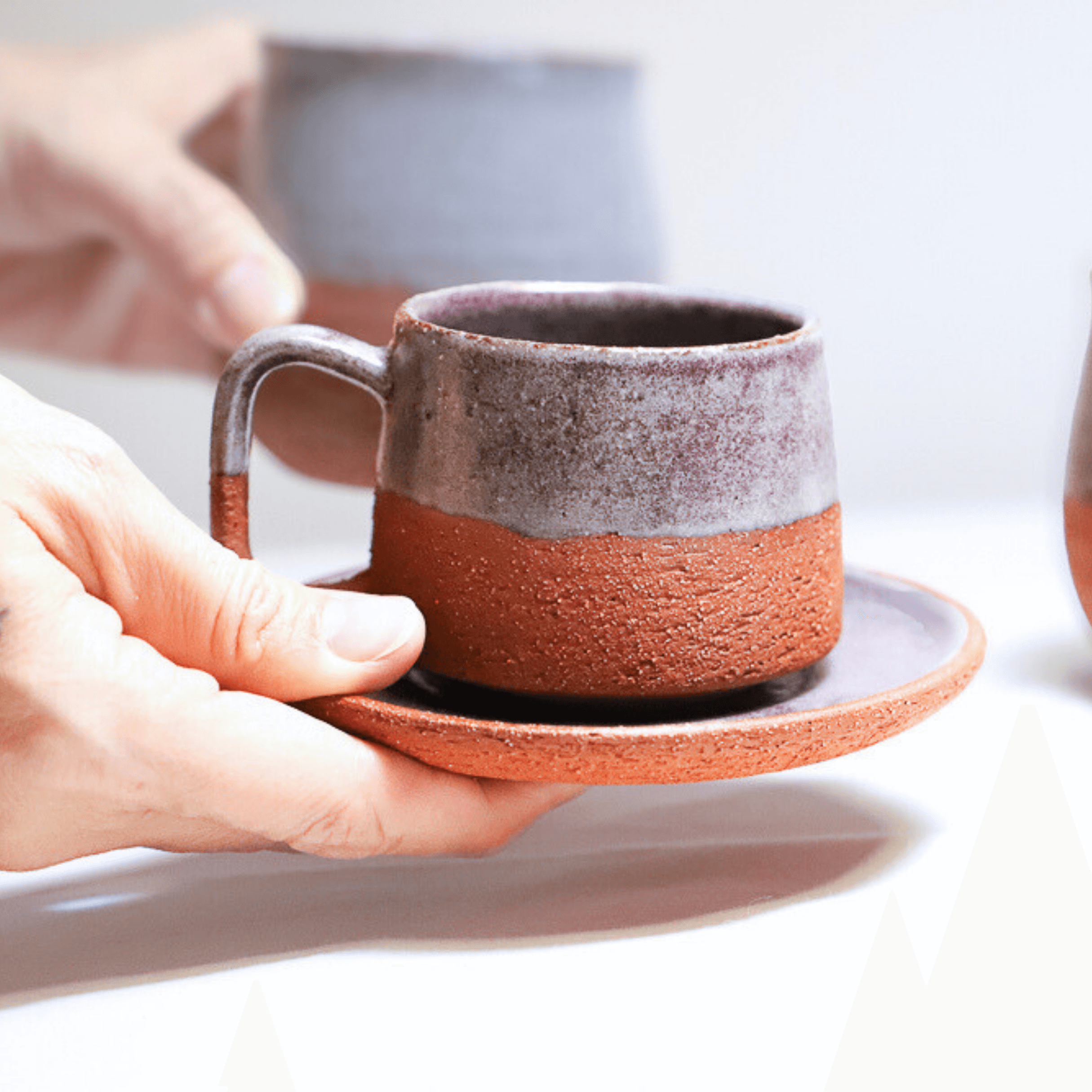 "Scarlet Sea" Stoneware Seramik Kahve Fincanı 