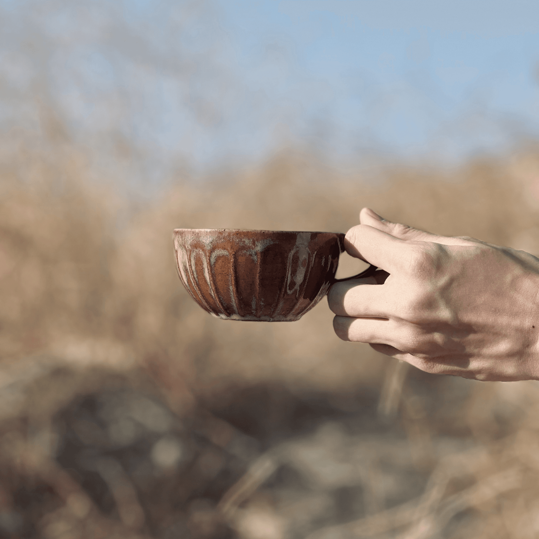 " Shell " Stoneware Fincan 
