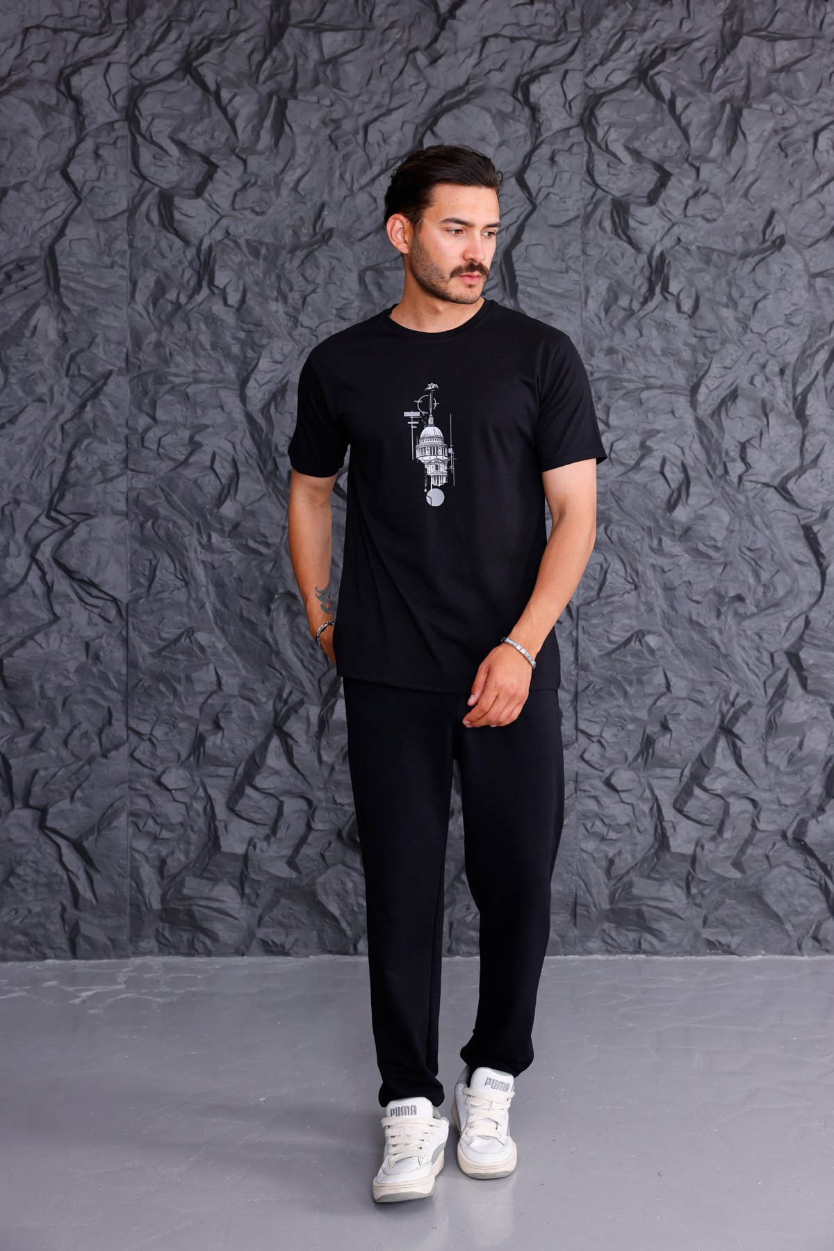 'St.Paul' Baskılı Basic T-shirt