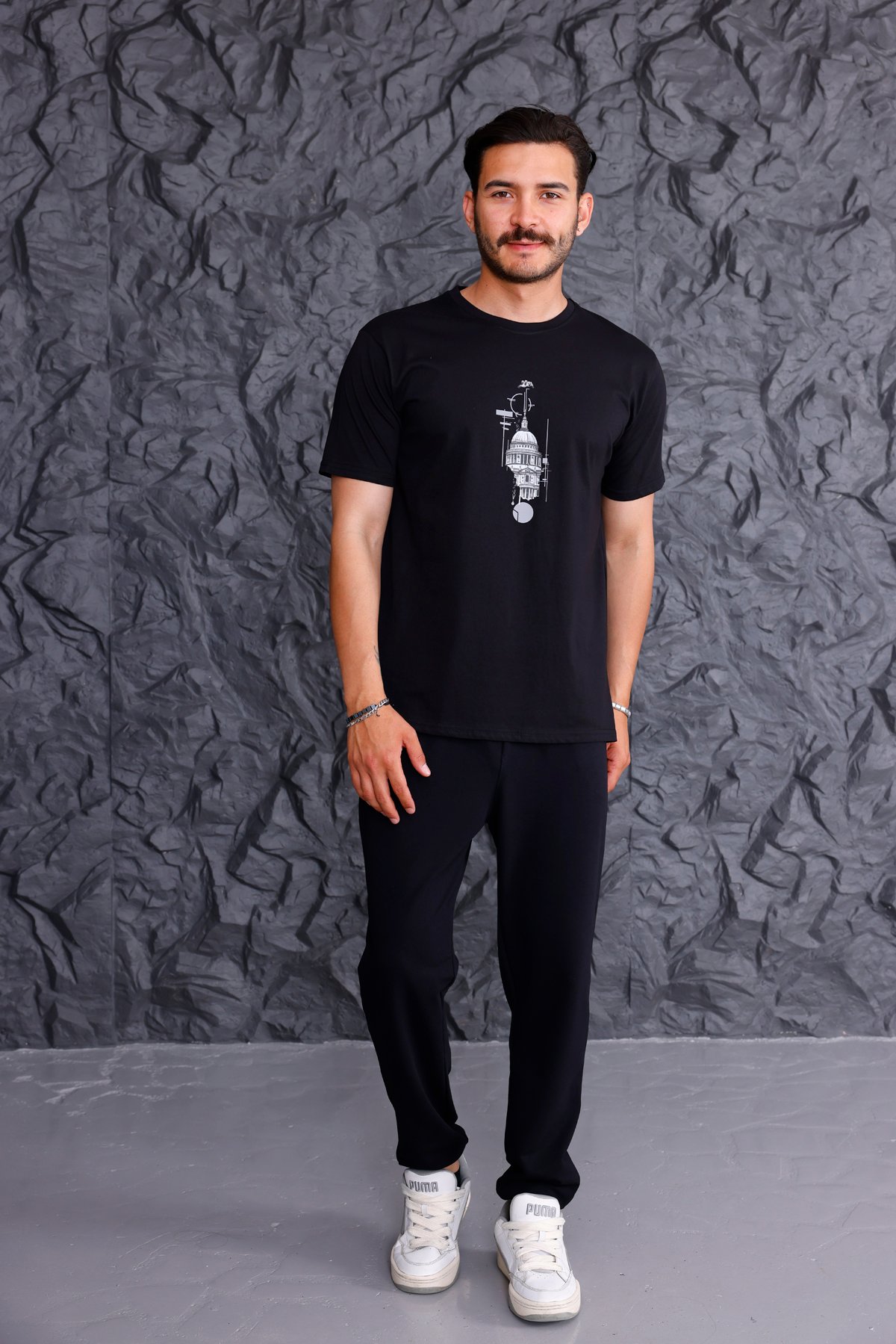 'St.Paul' Baskılı Basic T-shirt