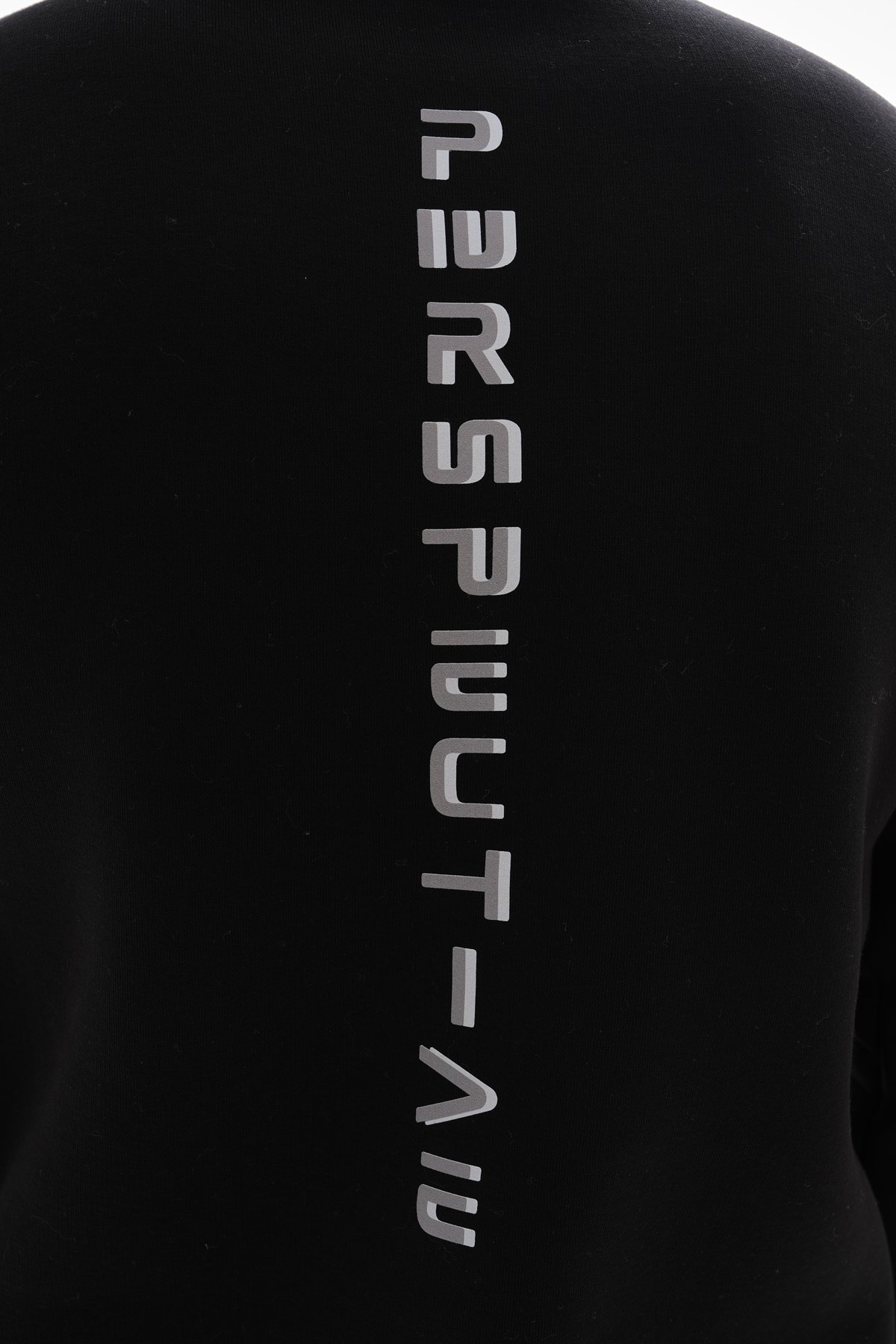 ‘Perspective’ Baskılı Sıfır Yaka Sweatshirt