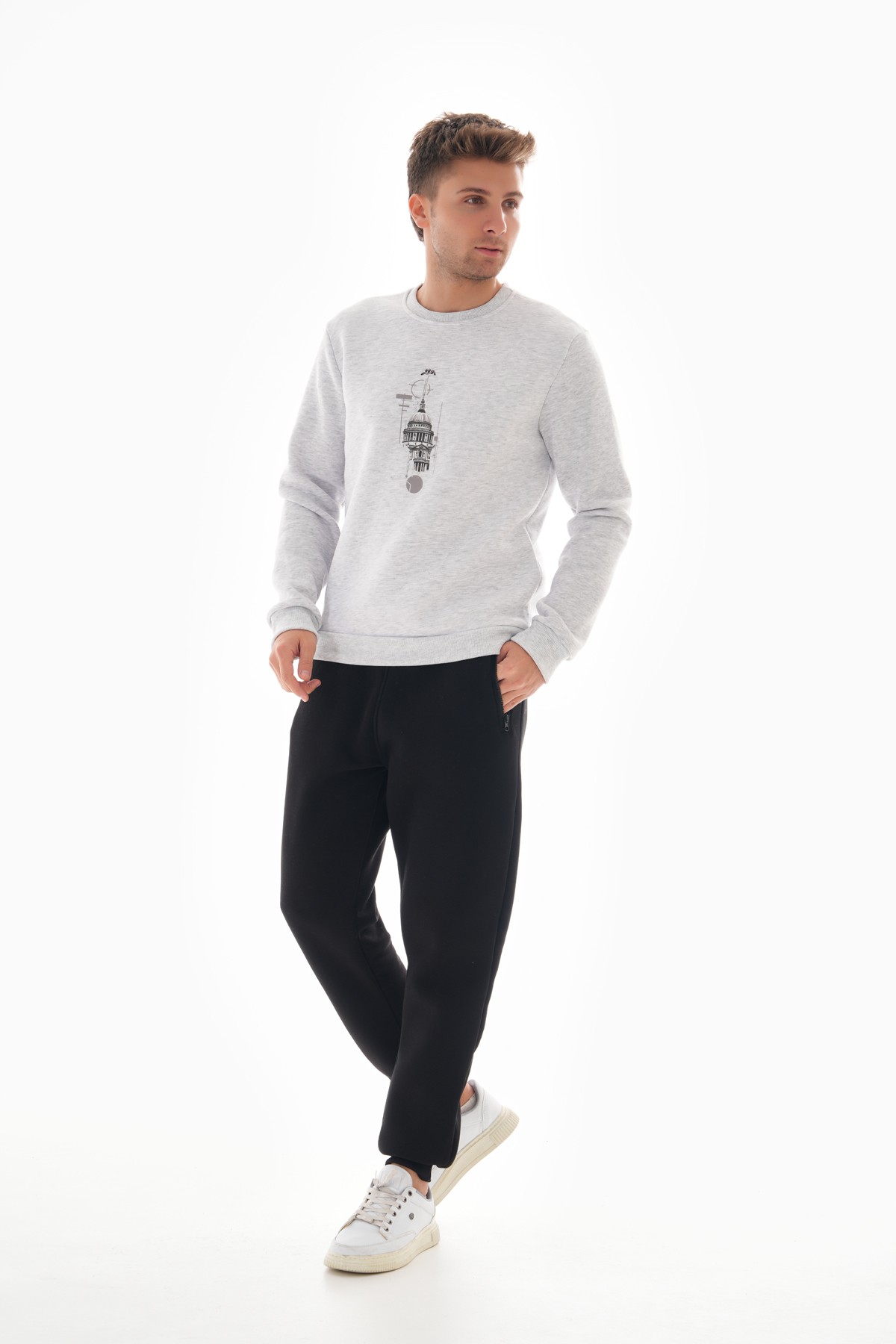 ‘St. Paul’ Baskılı Sıfır Yaka Sweatshirt