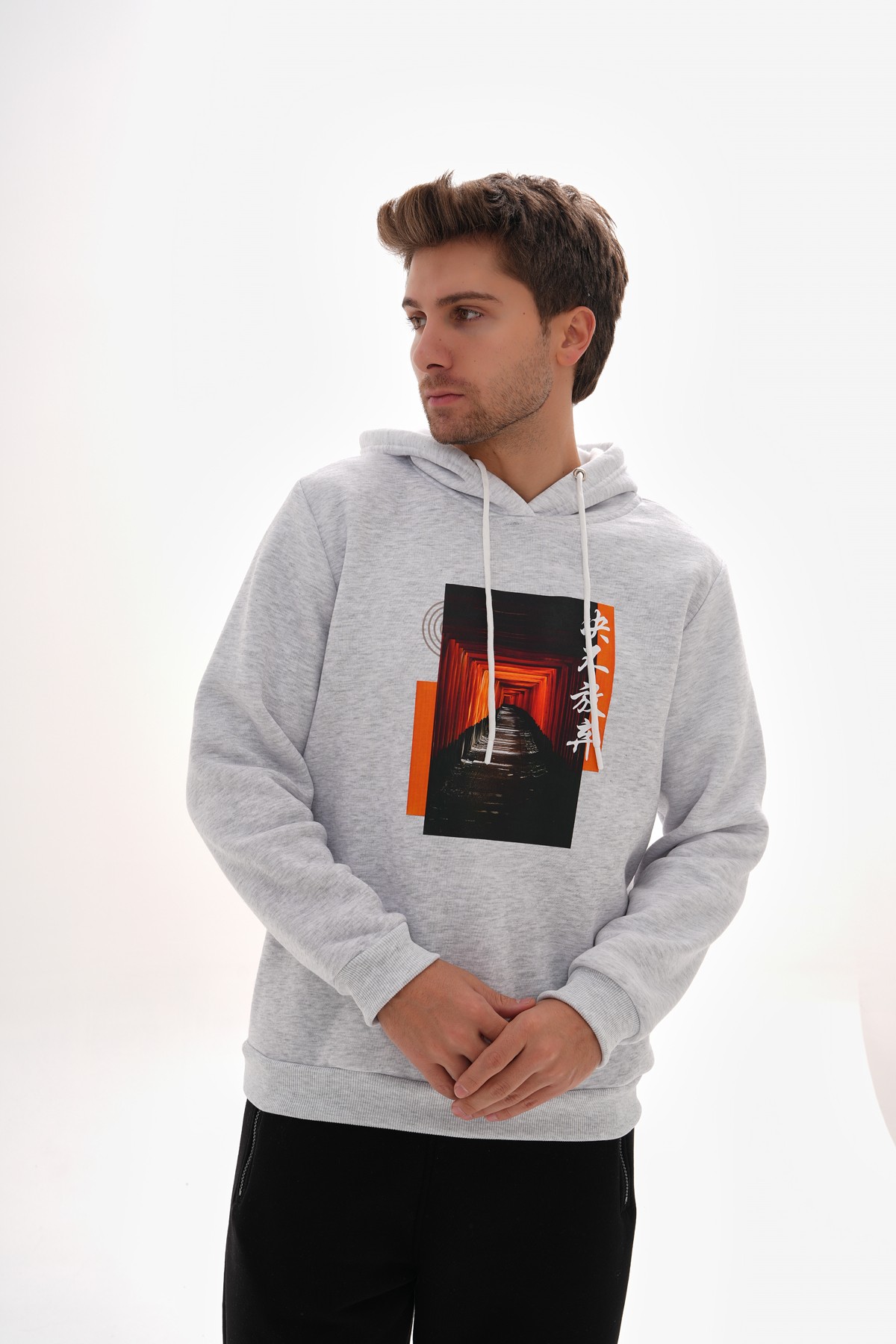 'Torii Serenity' Baskılı Kapüşonlu Sweatshirt