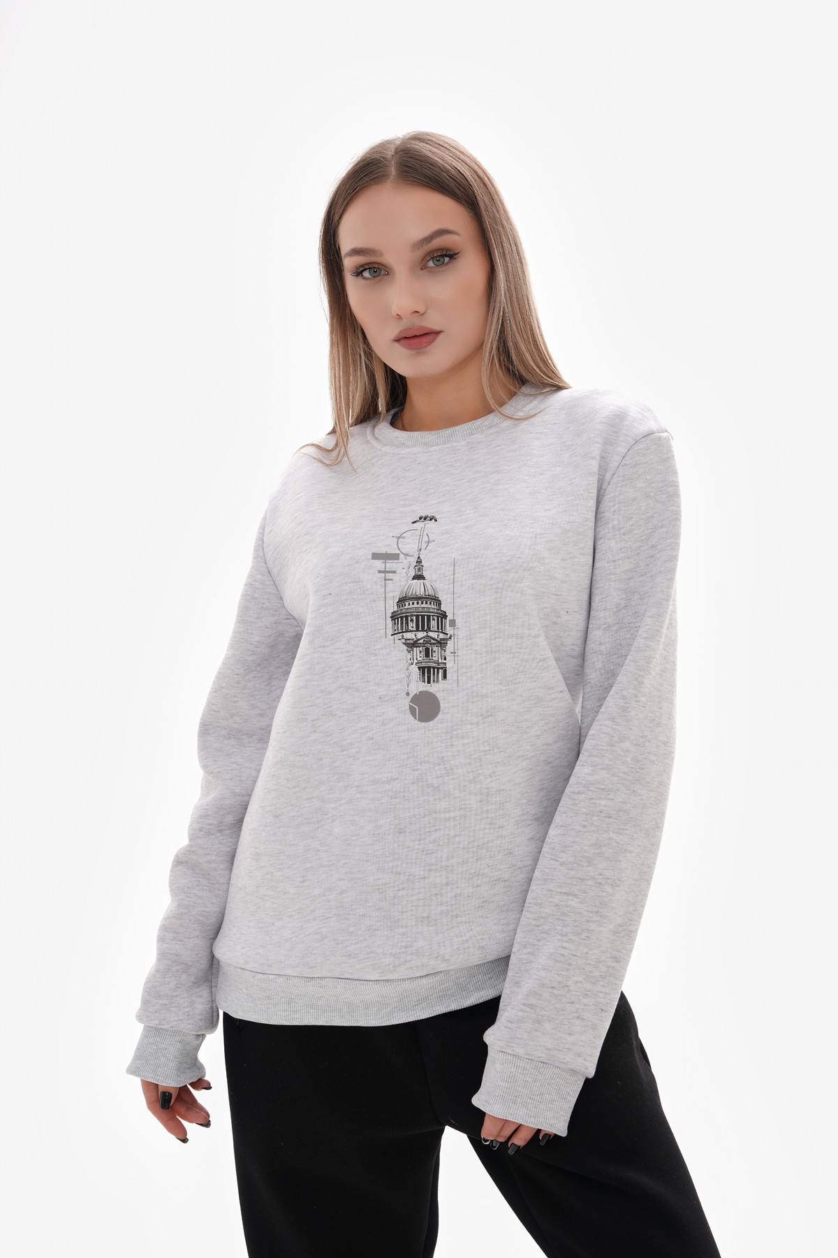 ‘St. Paul’ Baskılı Sıfır Yaka Sweatshirt