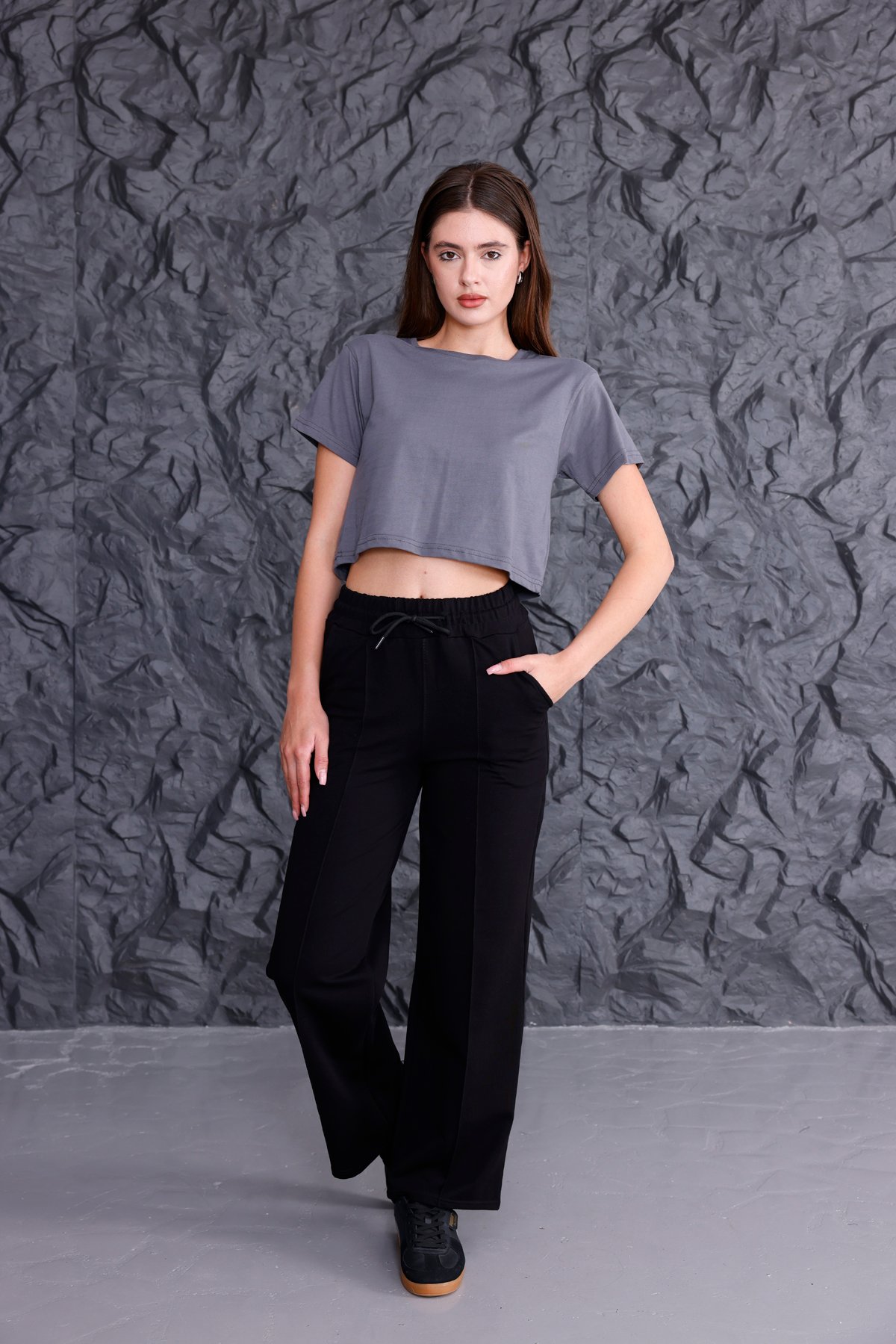 Crop T-shirt Eşofman Takımı
