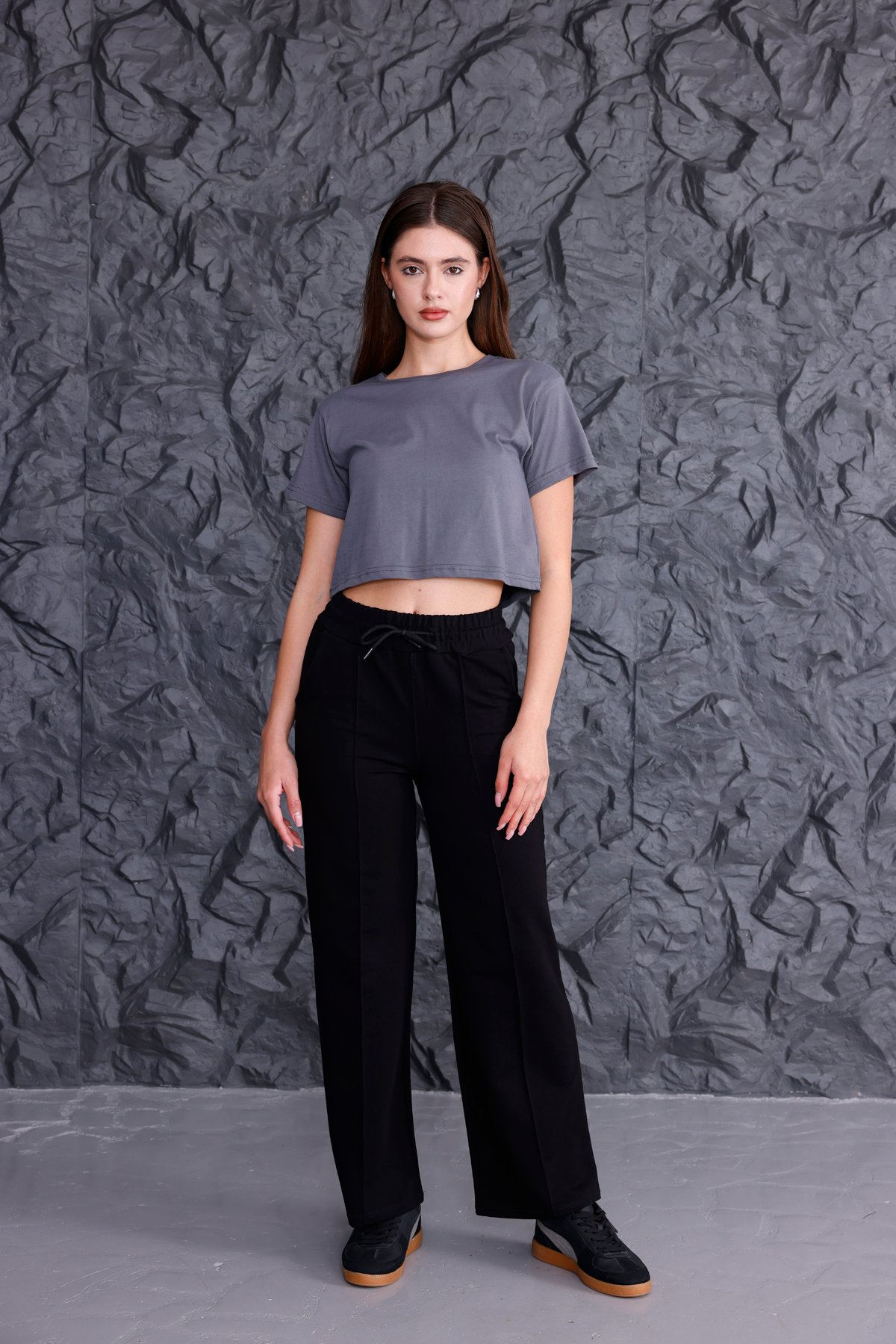 Crop T-shirt Eşofman Takımı