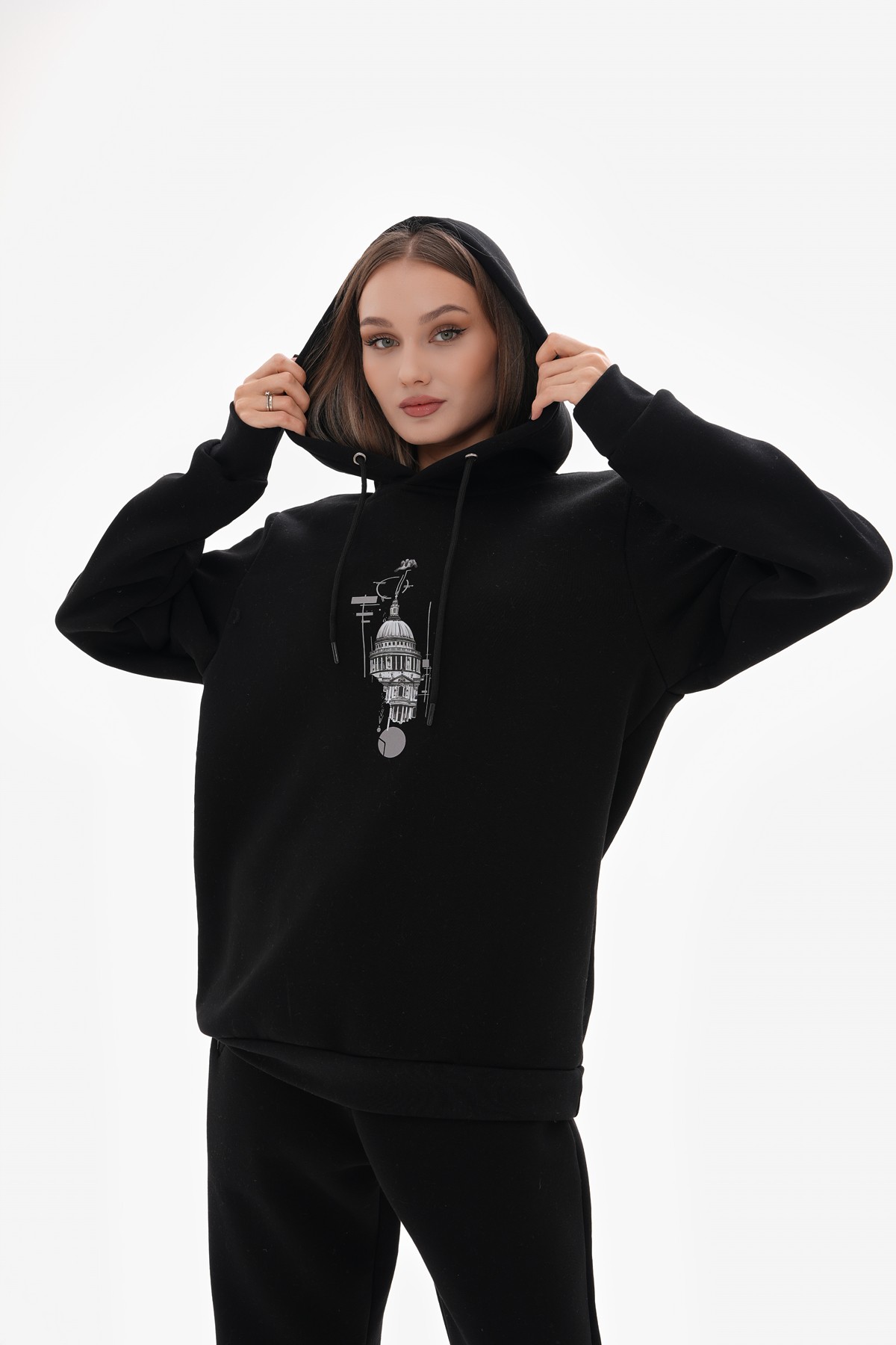 'St. Paul' Baskılı Kapüşonlu Sweatshirt