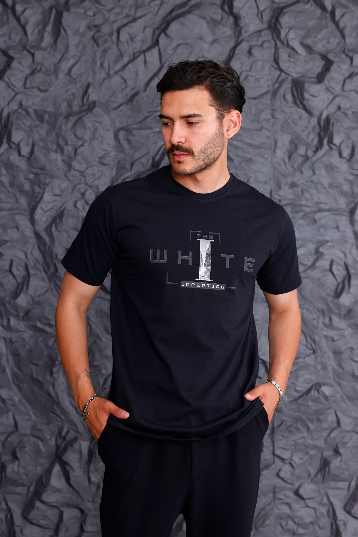 'The White Inception' Basic T-shirt Eşofman Takımı