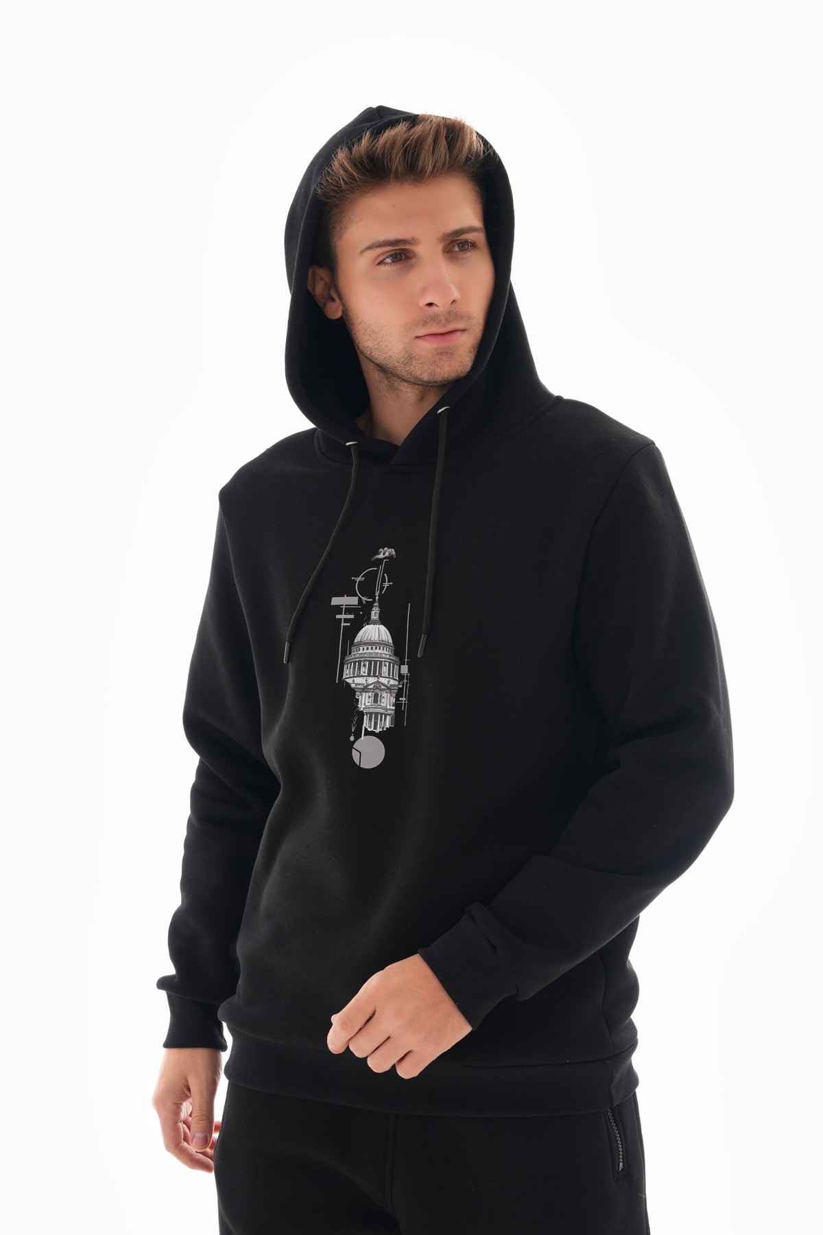 'St. Paul' Baskılı Kapüşonlu Sweatshirt