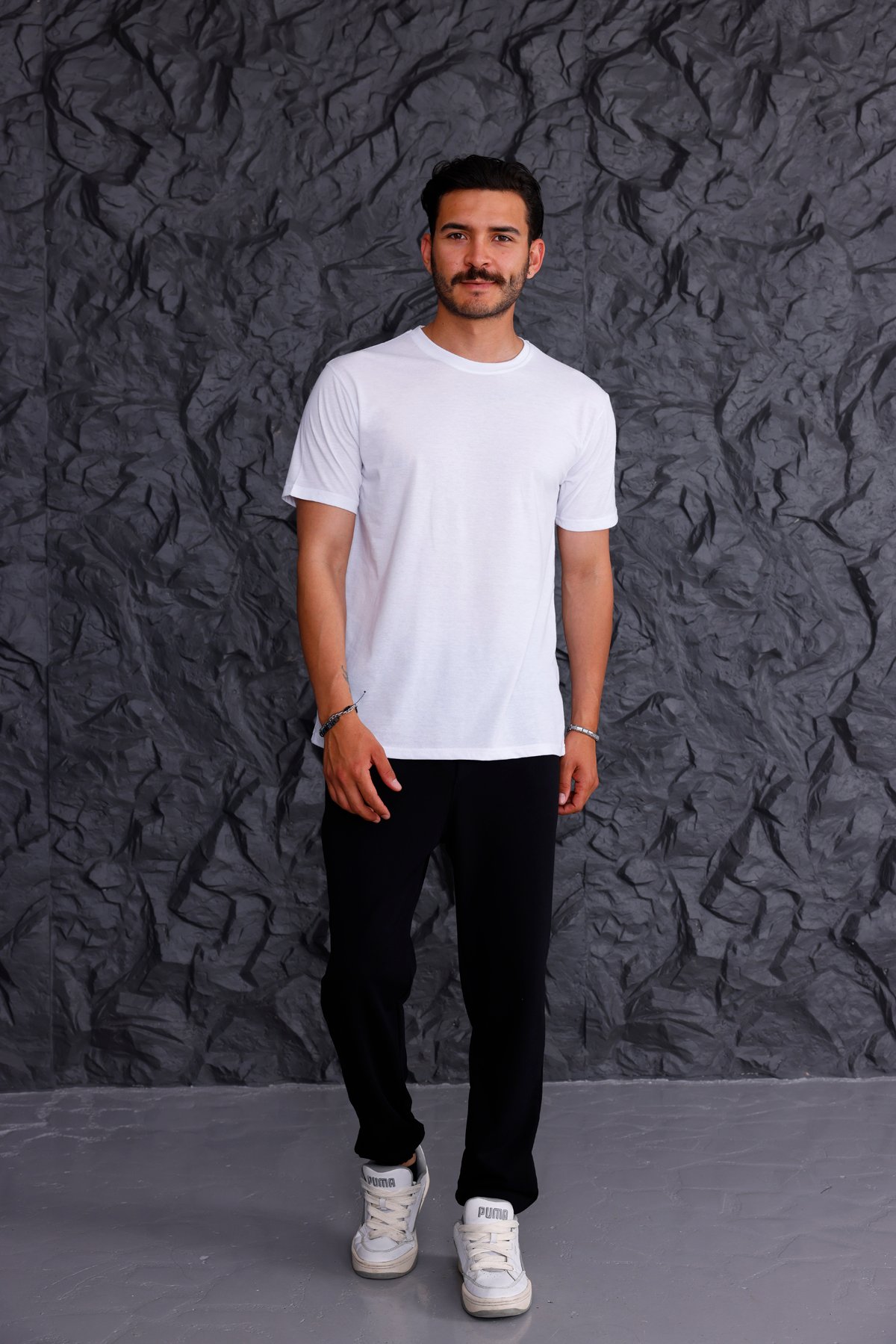 Basic T-shirt Eşofman Takımı - Beyaz