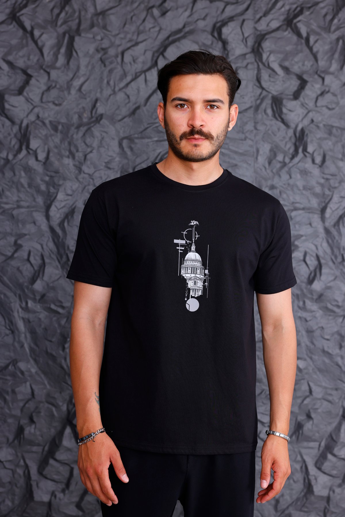 'St.Paul' Baskılı Basic T-shirt