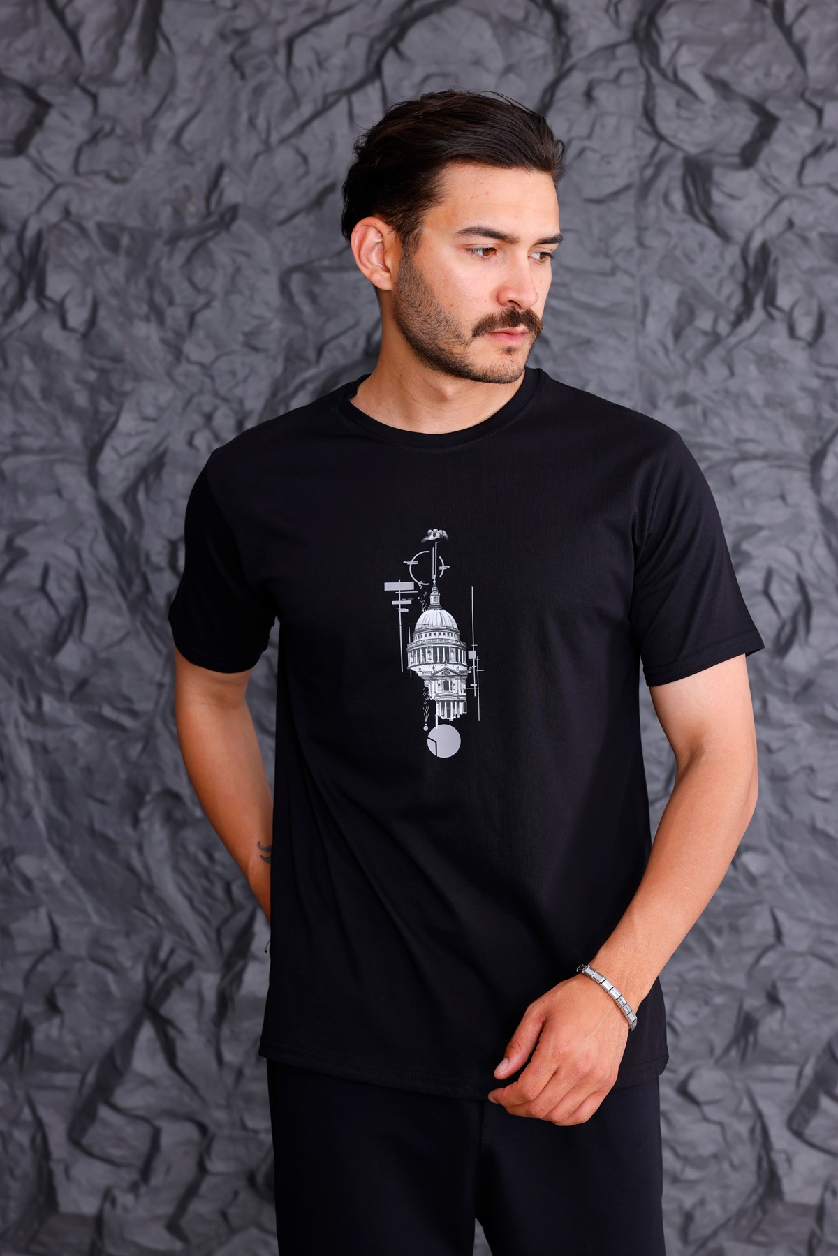 'St.Paul' Baskılı Basic T-shirt
