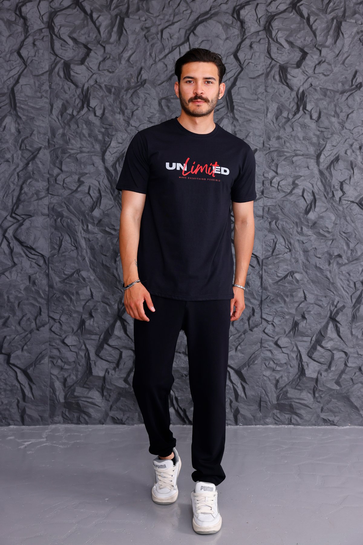 'Unlimited' Basic T-shirt Eşofman Takımı