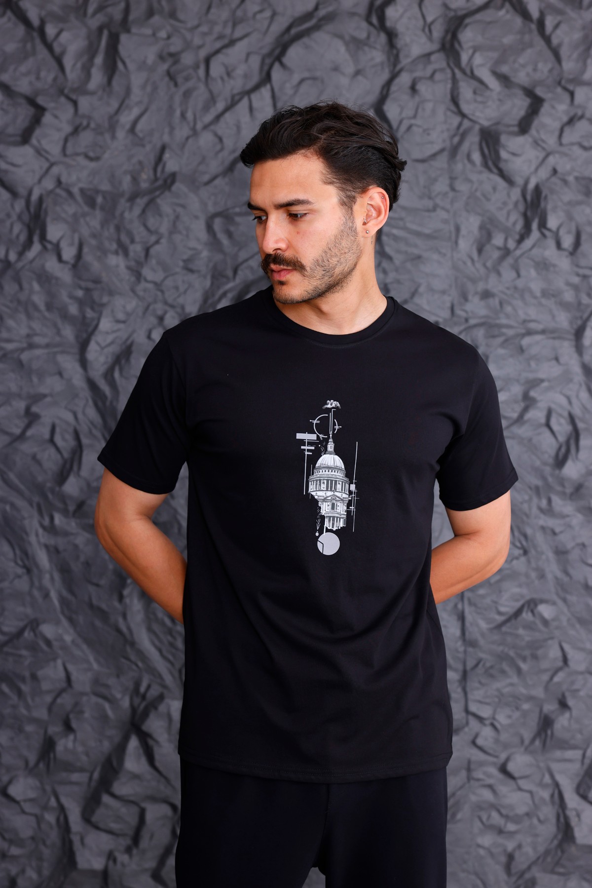'St.Paul' Baskılı Basic T-shirt