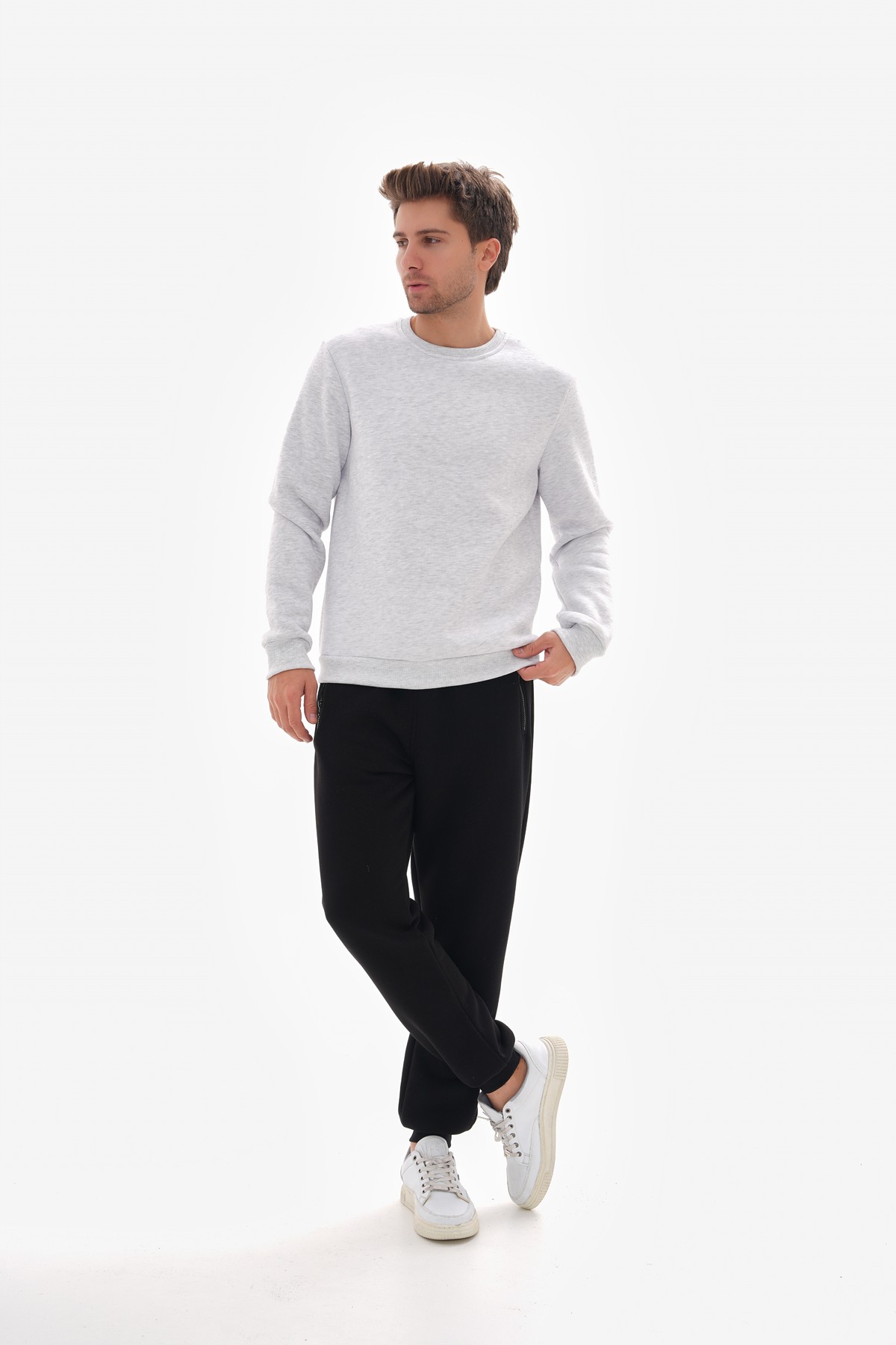 Sıfır Yaka Oversize Sweatshirt