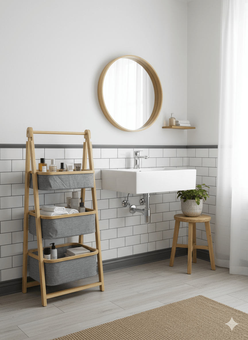 Bambu 3 Katlı Dekoratif  Organizer 