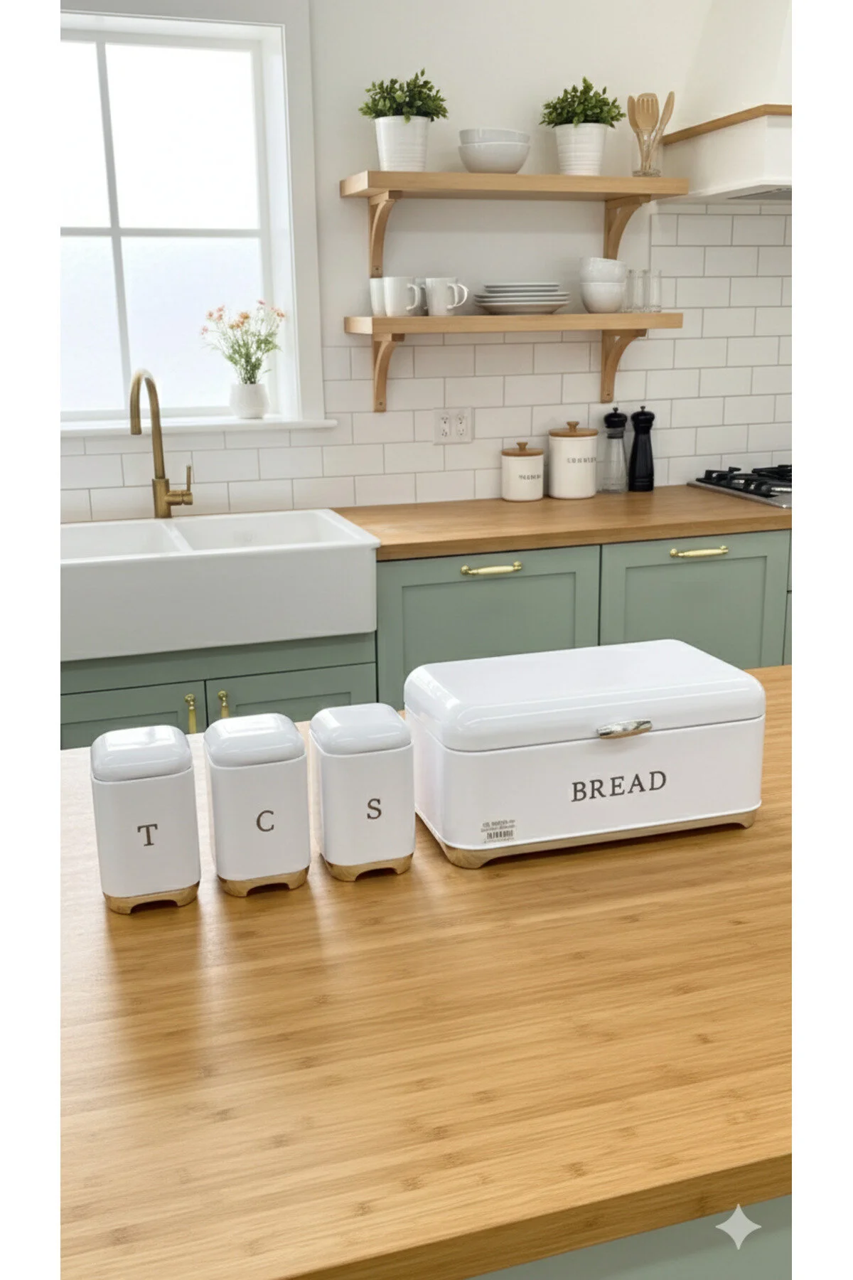 Metal Paslanmaz Çay,Şeker ,Kahve Kapları Ve Ekmeklik Seti