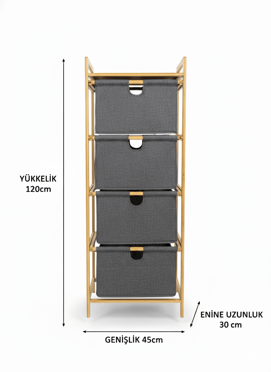 4 Çekmeceli Dekoratif Organizer