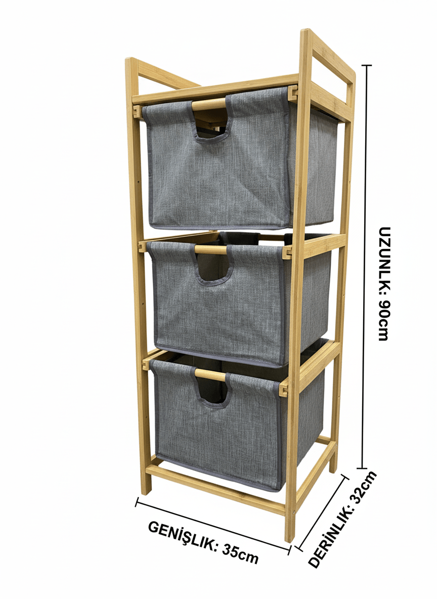 3 Çekmeceli Dekoratif Organizer