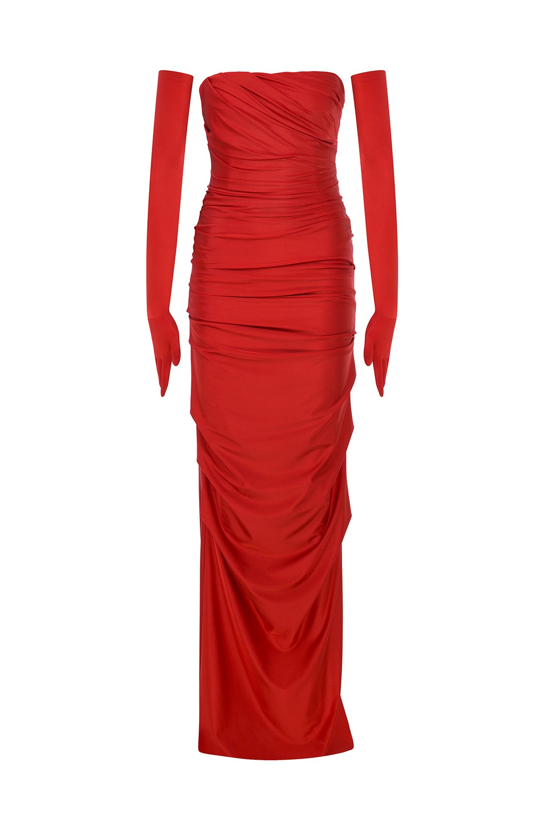 Scarlet Whisper Stretch-Jersey Maxi Dress