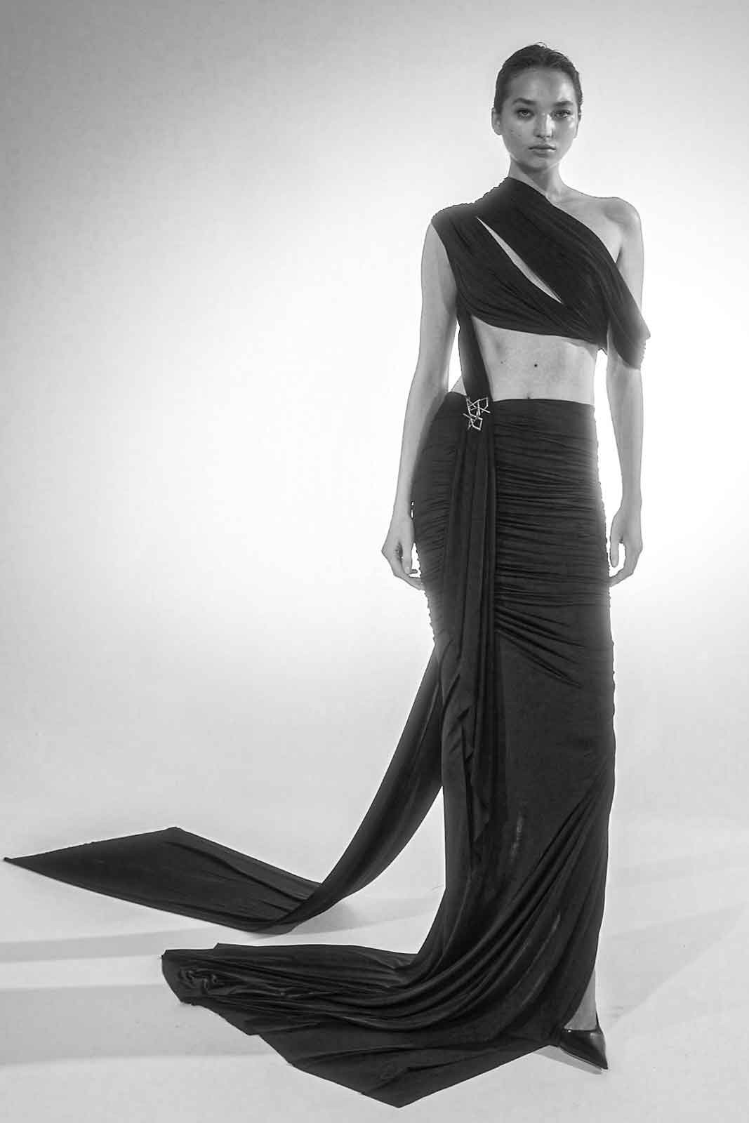 Draped Jersey Gown