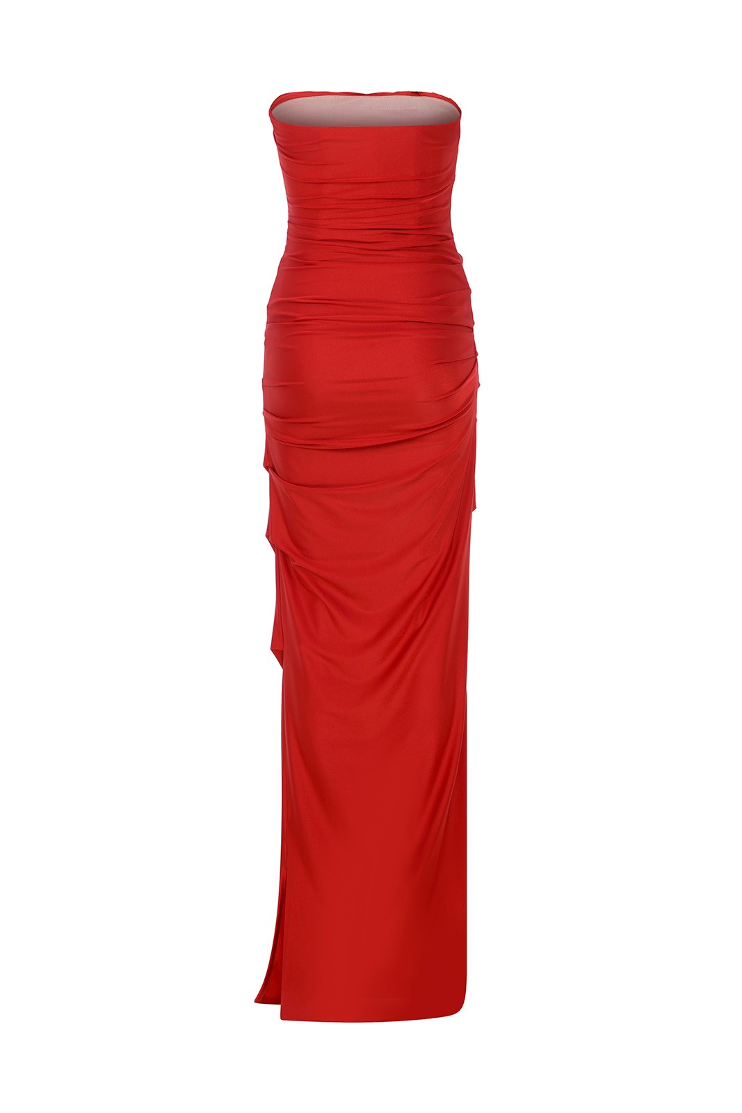 Scarlet Whisper Stretch-Jersey Maxi Dress