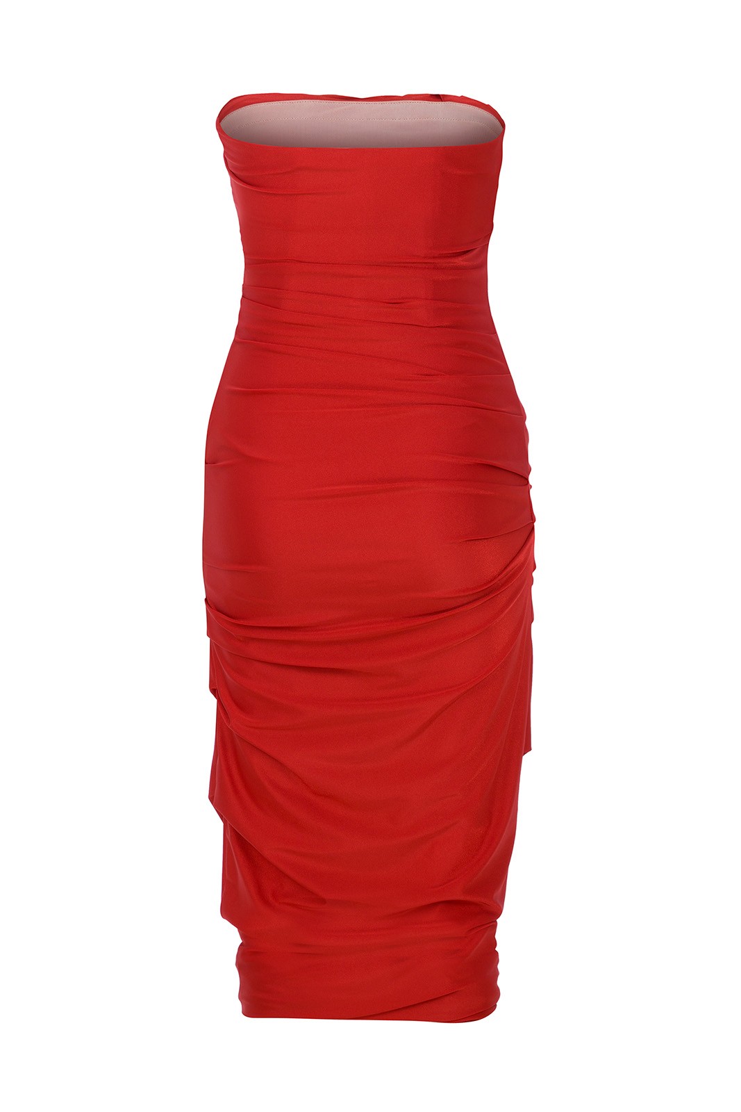 Scarlet Whisper Stretch-Jersey Midi Dress