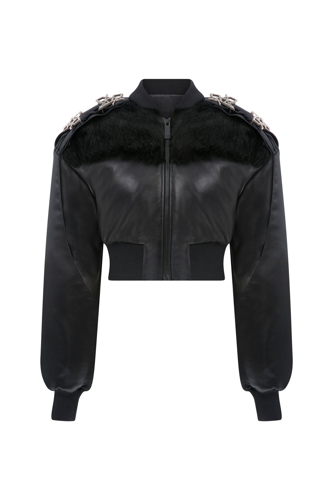 Lampskin Panelled Shearling Jacket