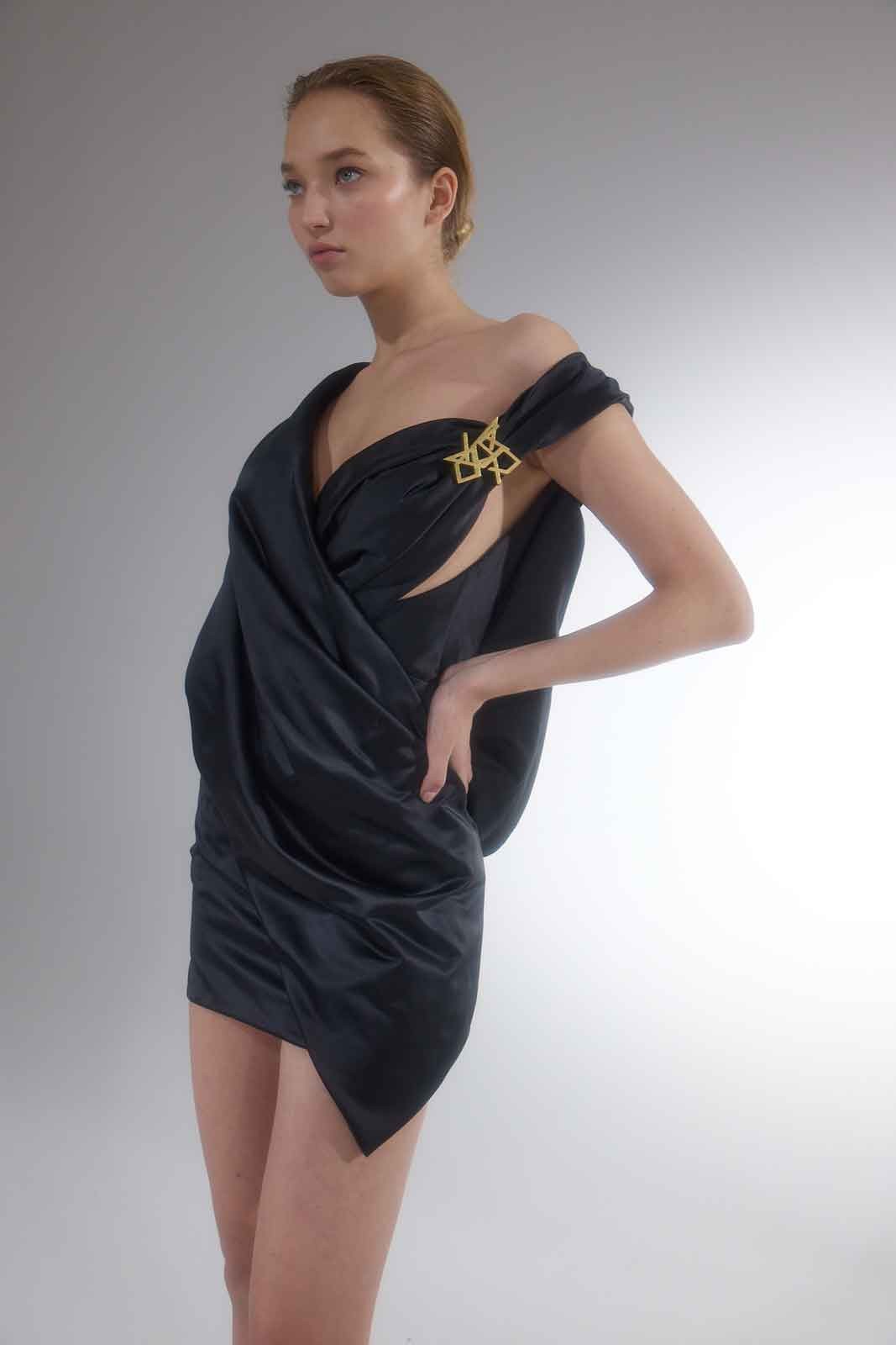 Phage Shawl Dress in Silk