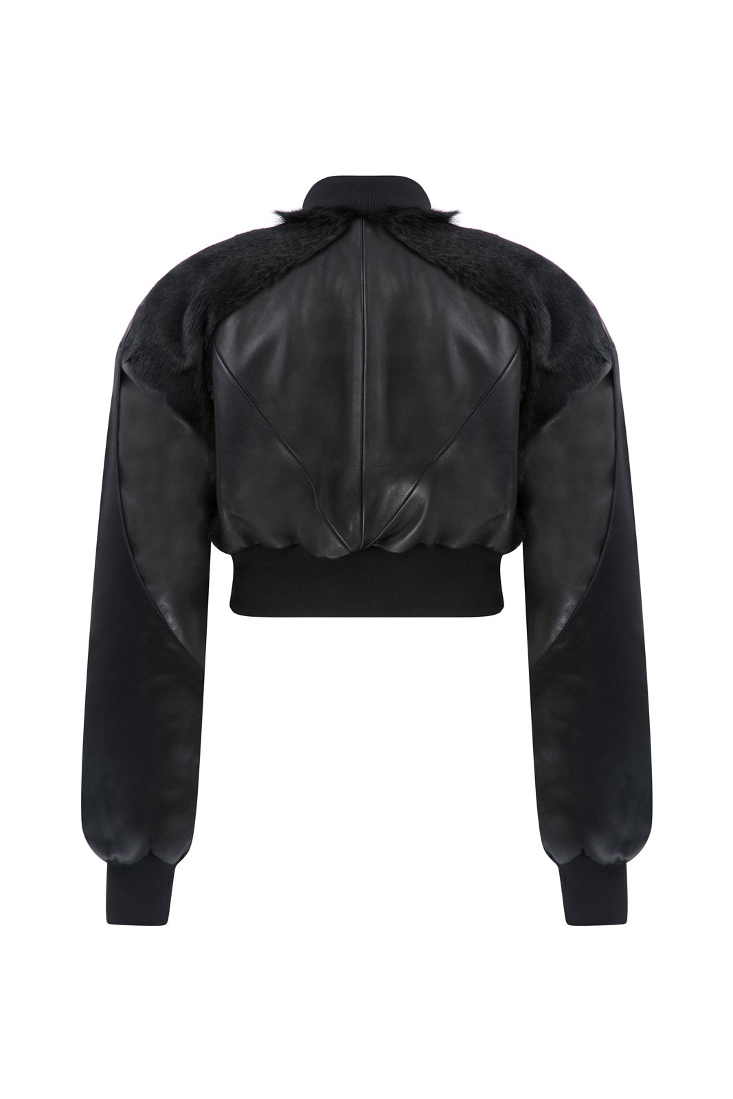 Lampskin Panelled Shearling Jacket