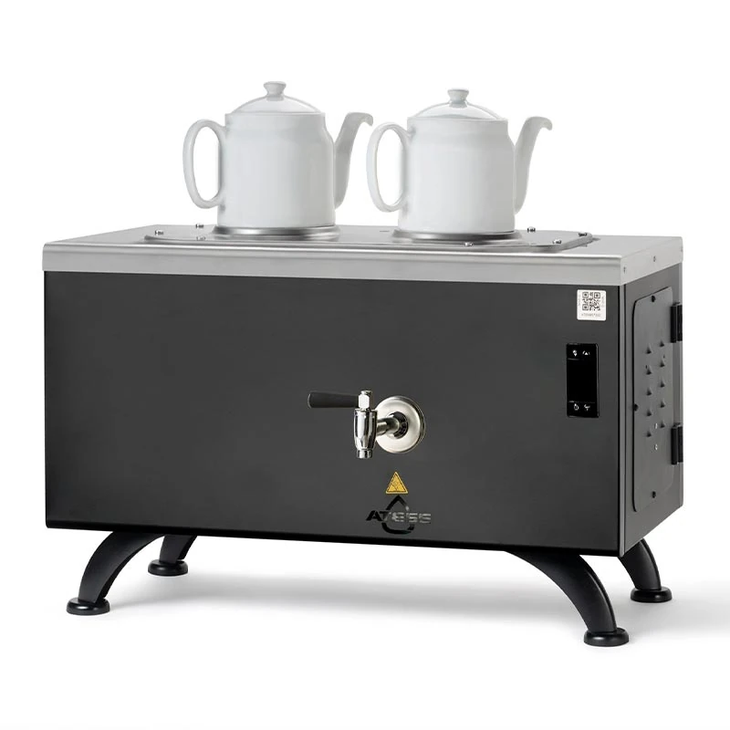 Ateşe Efes Dijital 2,3 Demlik Çay Kazanı, Elektrikli - Statik Boya Siyah