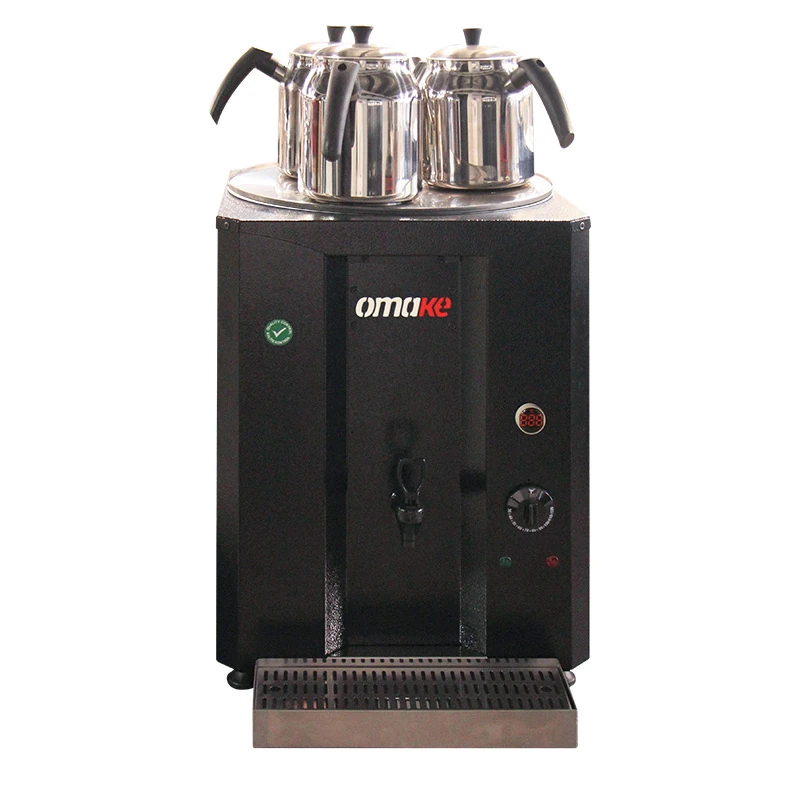 Omake Şamandıralı Çay Kazanı, 2 Demlikli  Elektrikli, Siyah - 40 Litre