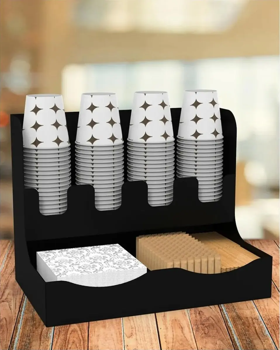 EFKA BARİSTA Karton Bardaklık/karton Bardak Standı Bardak Şeker Karıştırıcı/organizer Raf
