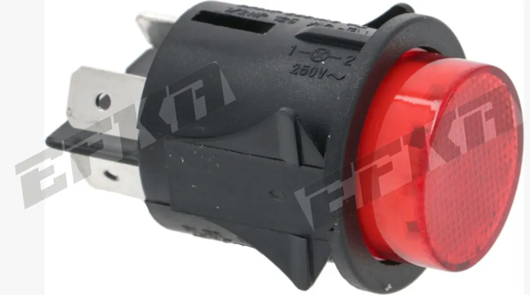 KIRMIZI IŞIKLI BASMALI DÜĞME 250V- 16A Ø 25mm GAGGİA /ELEKTRA/ VİBİEMME/ 700247