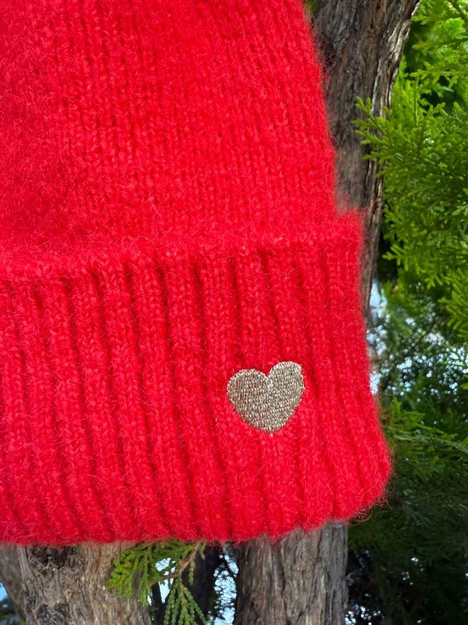  Kırmızı Bere - Gündelik Spor Sokak Stili Sonbahar Kış