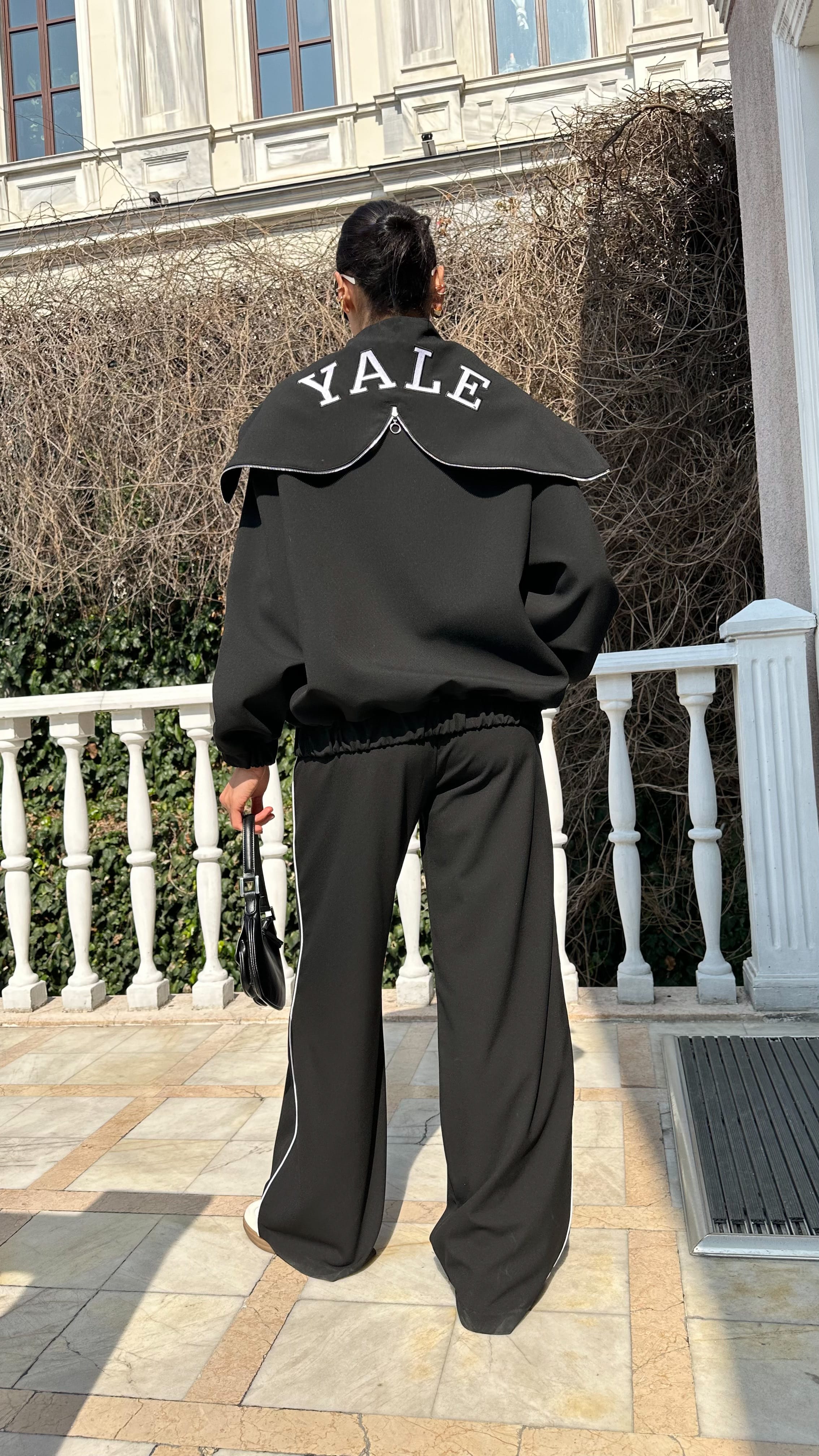 YALE Şal Yaka Tarz Takım - siyah