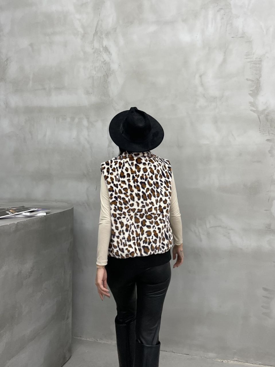 Leopar Desen Yelek