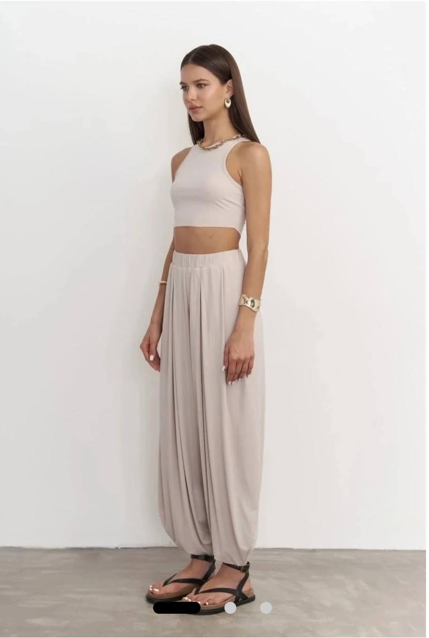 Şalvar OYS Kumaş Pantolon - ekru