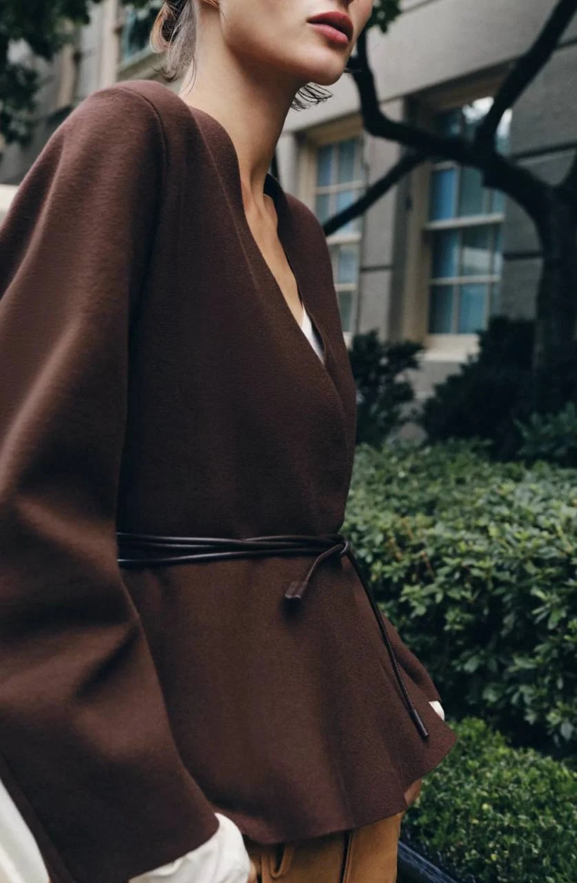 Zara Kemerli Triko Hırka