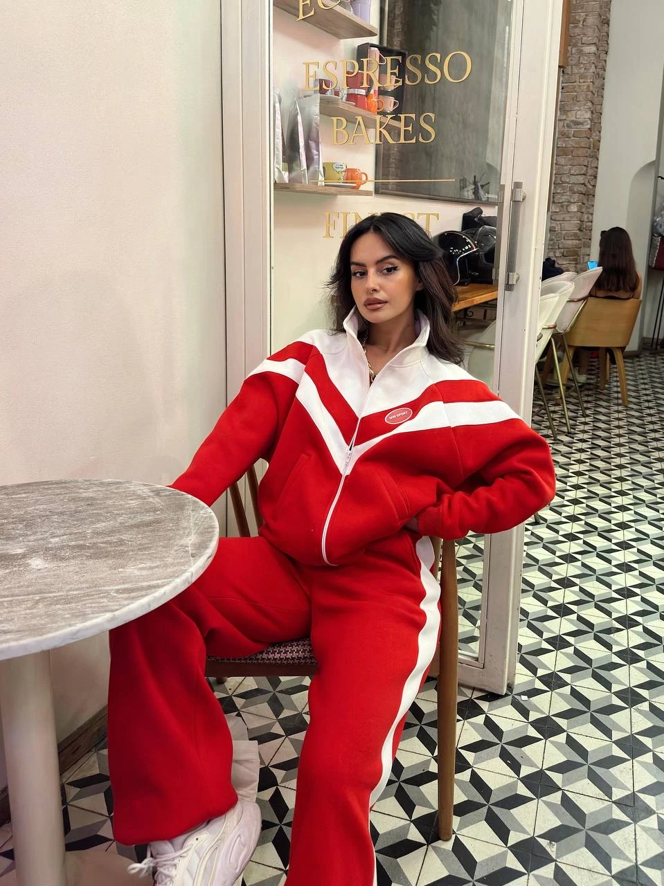 Şerit Detaylı Şardonlu Takım