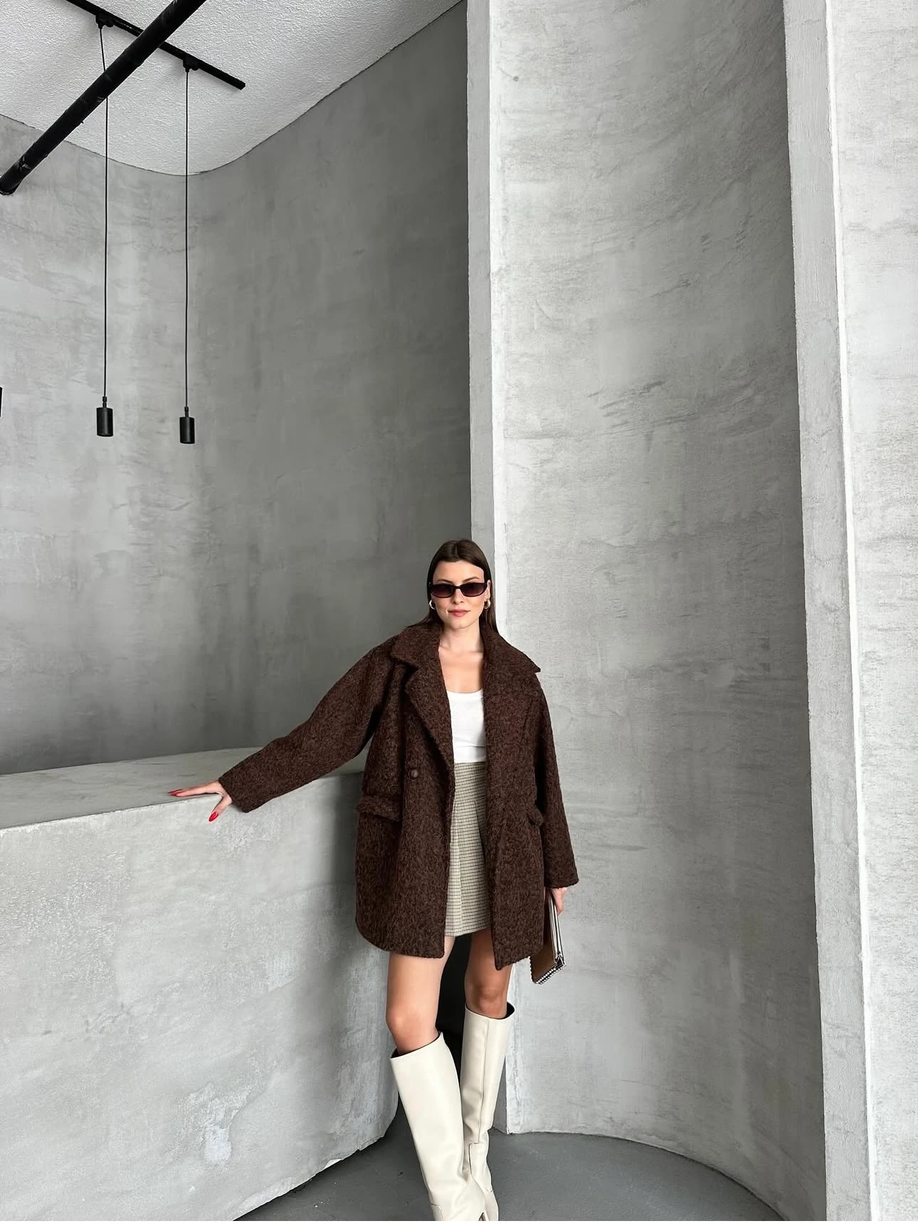 Düğmeli Geniş Kalıp Kaban